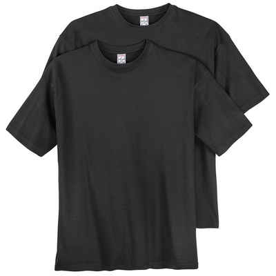 ADAMO Rundhalsshirt »Adamo 2er Pack T-Shirt Marlon schwarz große Größen«