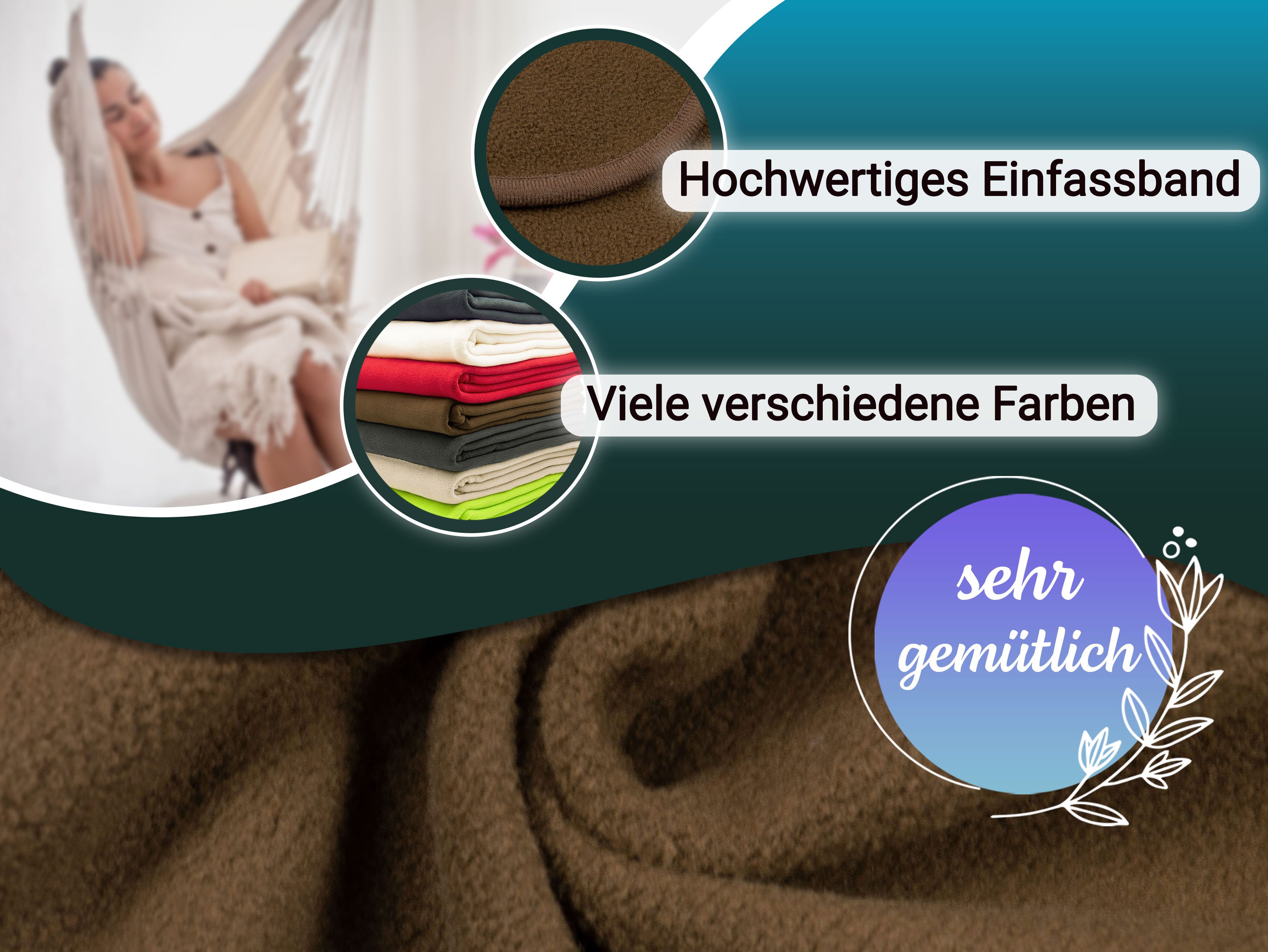 Wohndecke, ZOLLNER, 130 x 170 cm, 100% Polyester, in vielen modernen Farben günstig online kaufen