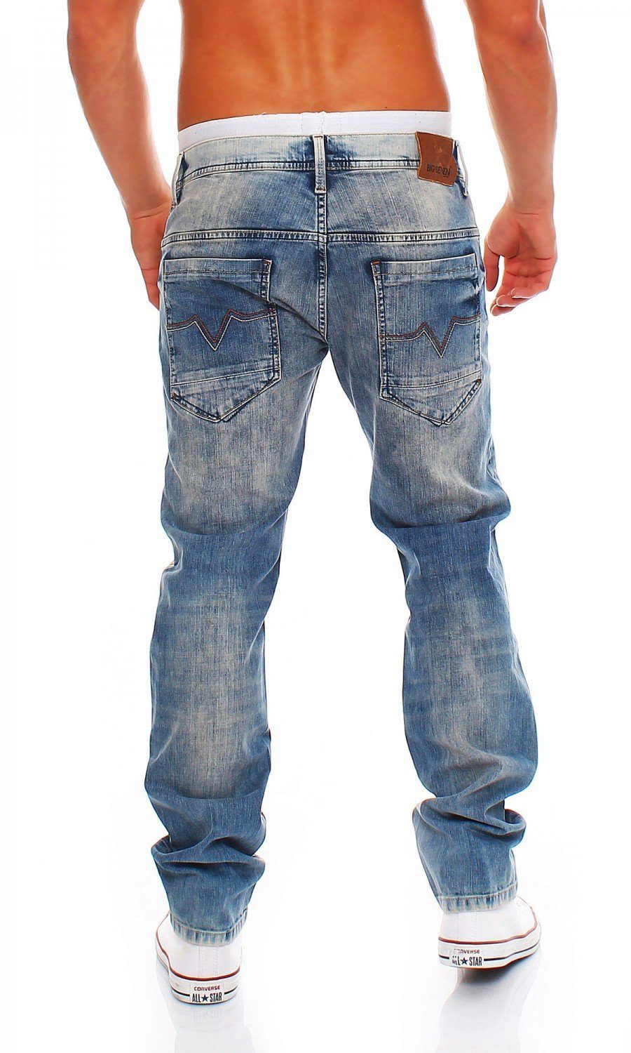 Morris Regular Vintage Aged Regular-fit-Jeans Fit Big Seven Herren Seven Big Jeans Hose