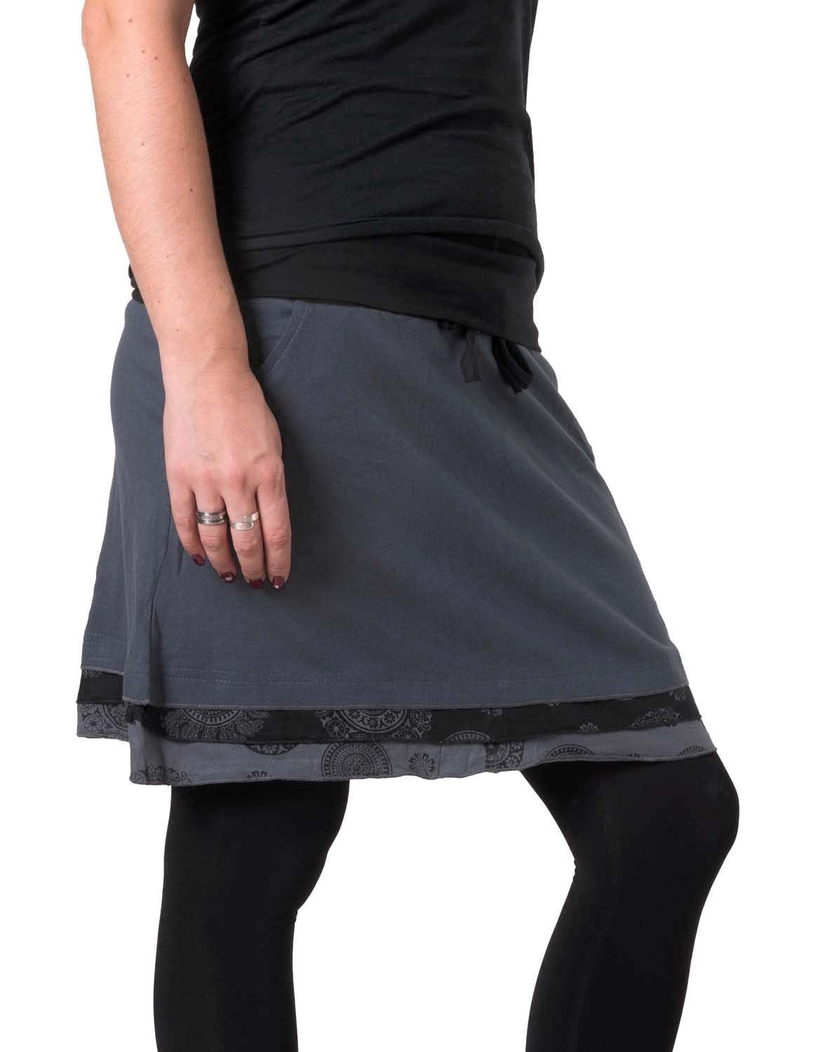 Vishes Minirock Warmer Lagenlook Fleece Rock günstig online kaufen