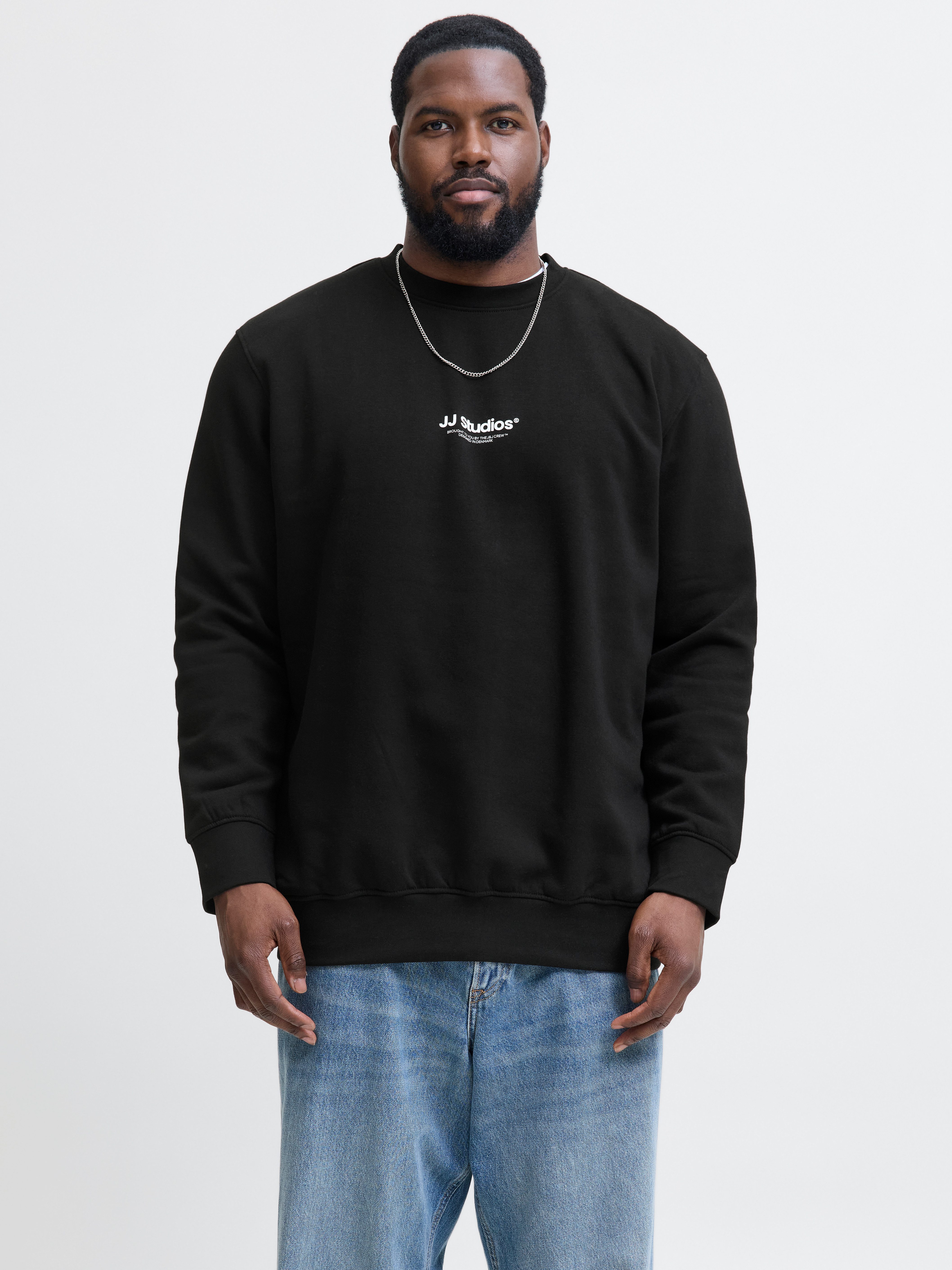 Jack & Jones PlusSize Sweatshirt JJESOHO SWEAT CREW NECK NOOS PLS mit Logob günstig online kaufen