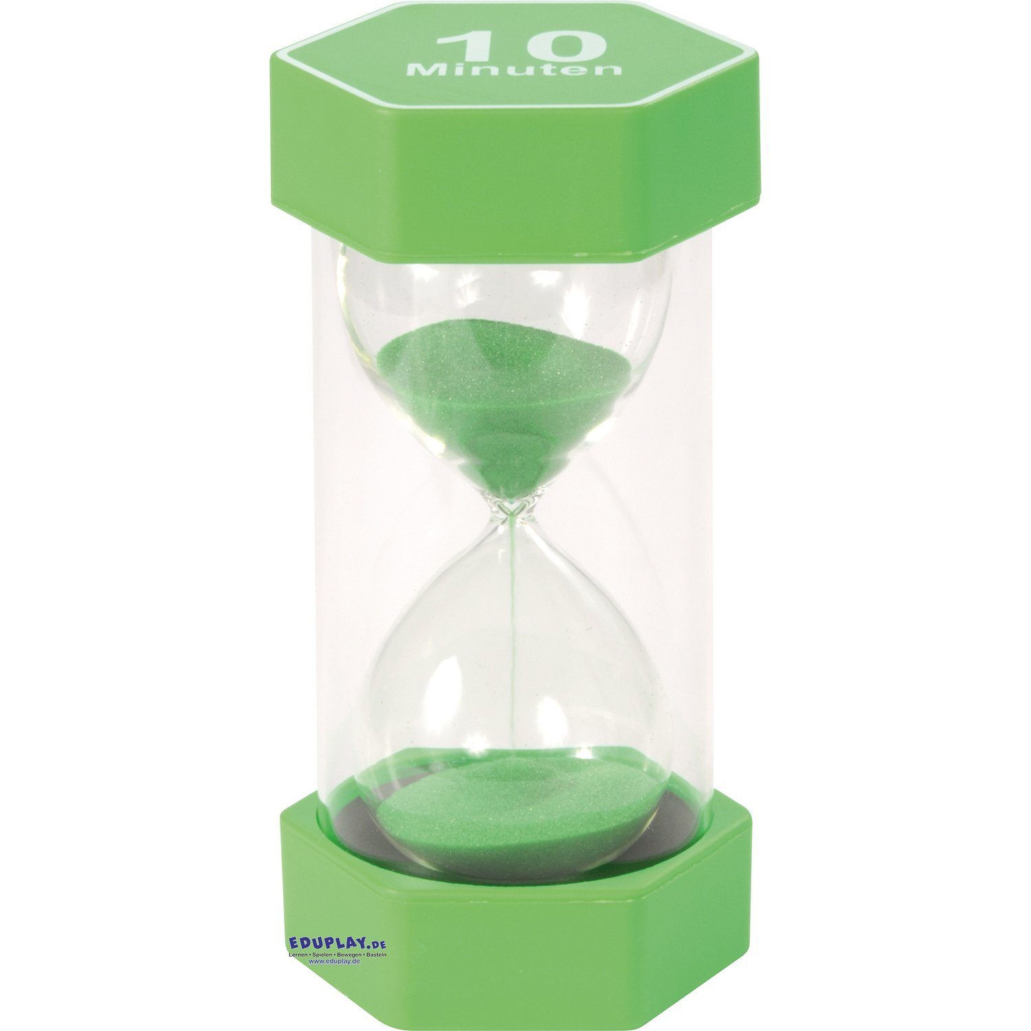 EDUPLAY Lernspielzeug Mega Sanduhr 10 min, Ø 8,4 x 16 cm