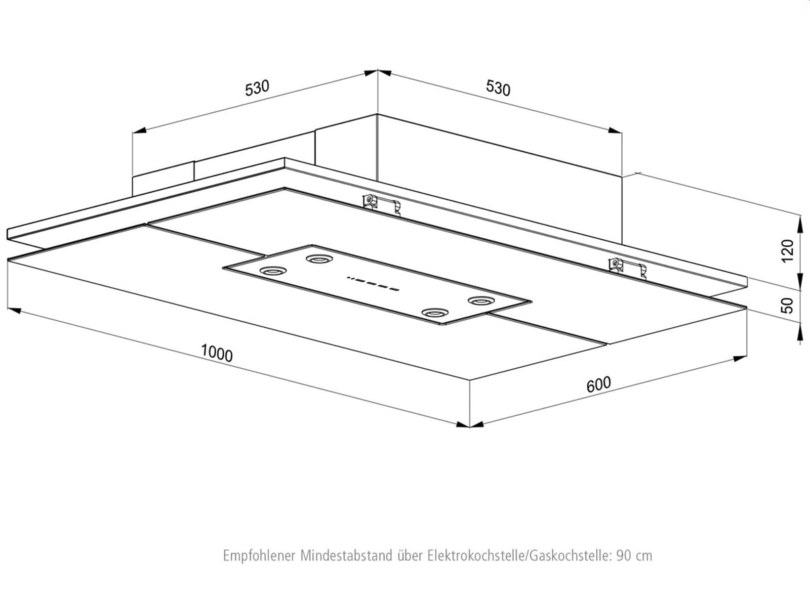 Oranier Deckenhaube, 100 cm