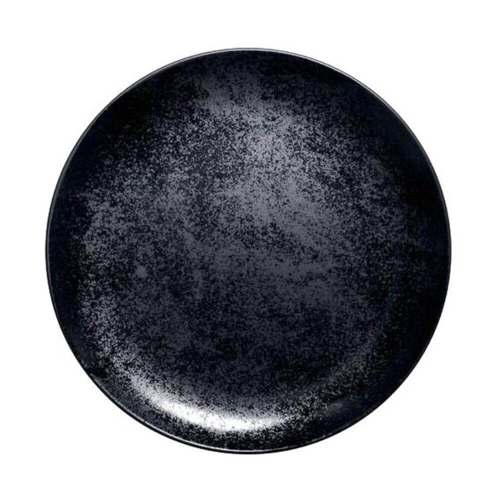 Rak Teller Teller flach coup 29 cm Fusion Karbon schwarz, (1 St), Teller flach coup, Ø29cm, Porzellan, schwarz