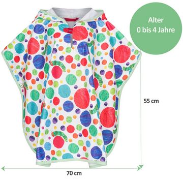 Smithy Badeponcho Baby Raupe Nimmersatt, Baumwoll-Mischung, mit Druckknöpfen am Arm, made in Europe