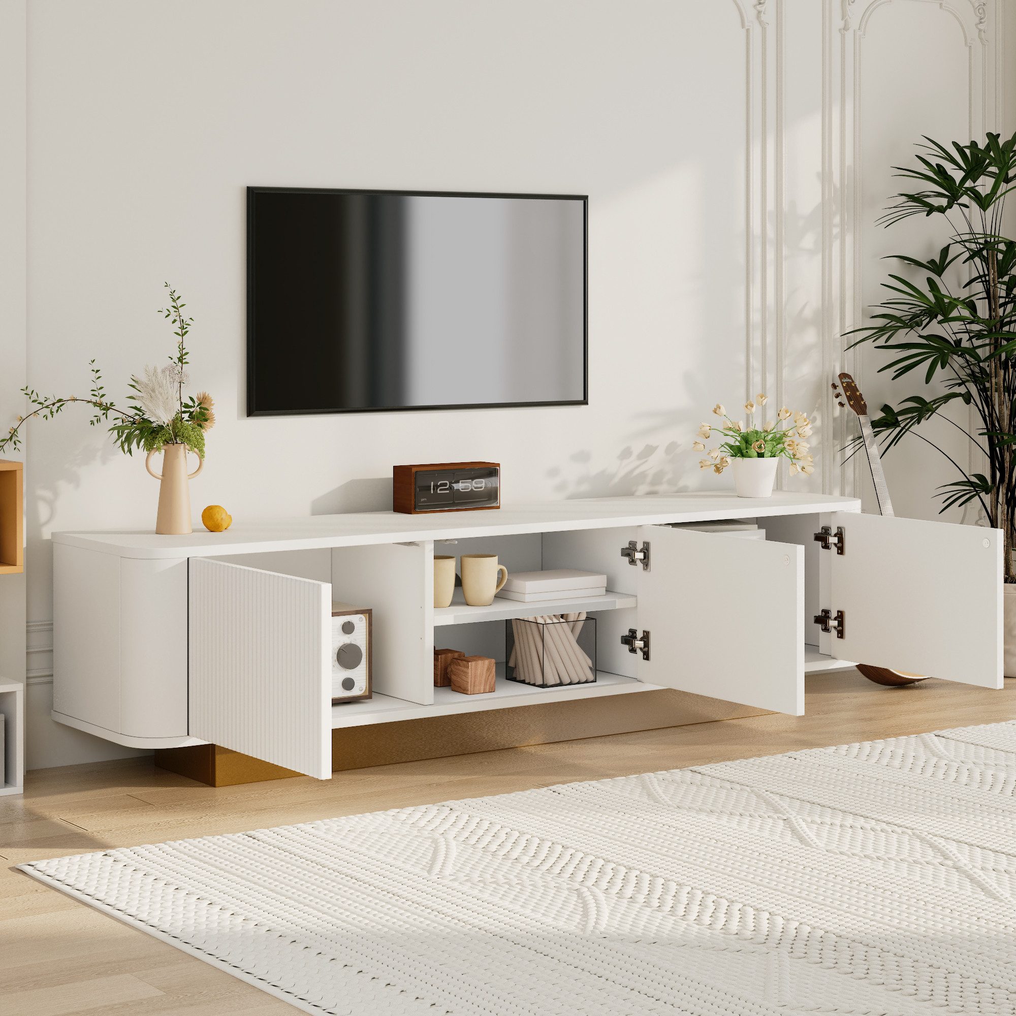 Odikalo TV-Schrank TV-Bank Lowboard Fernsehschrank Medienschrank günstig online kaufen