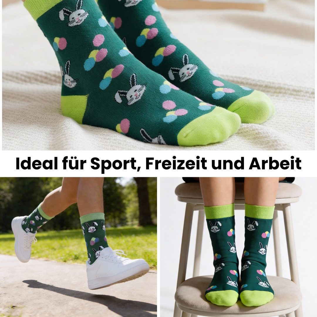 TwoSocks Freizeitsocken Osterhase Socken lustige Oster Socken Herren & Damen, Einheitsgröße