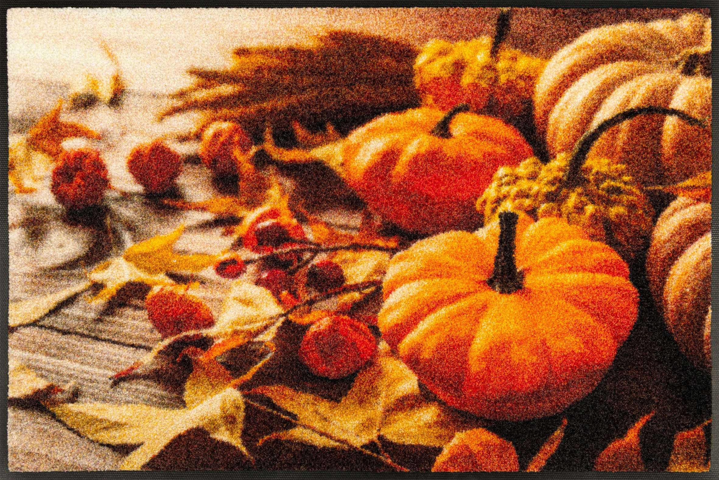 wash+dry by Kleen-Tex Fußmatte Pumpkin Glow, rechteckig, Höhe: 7 mm, waschb günstig online kaufen