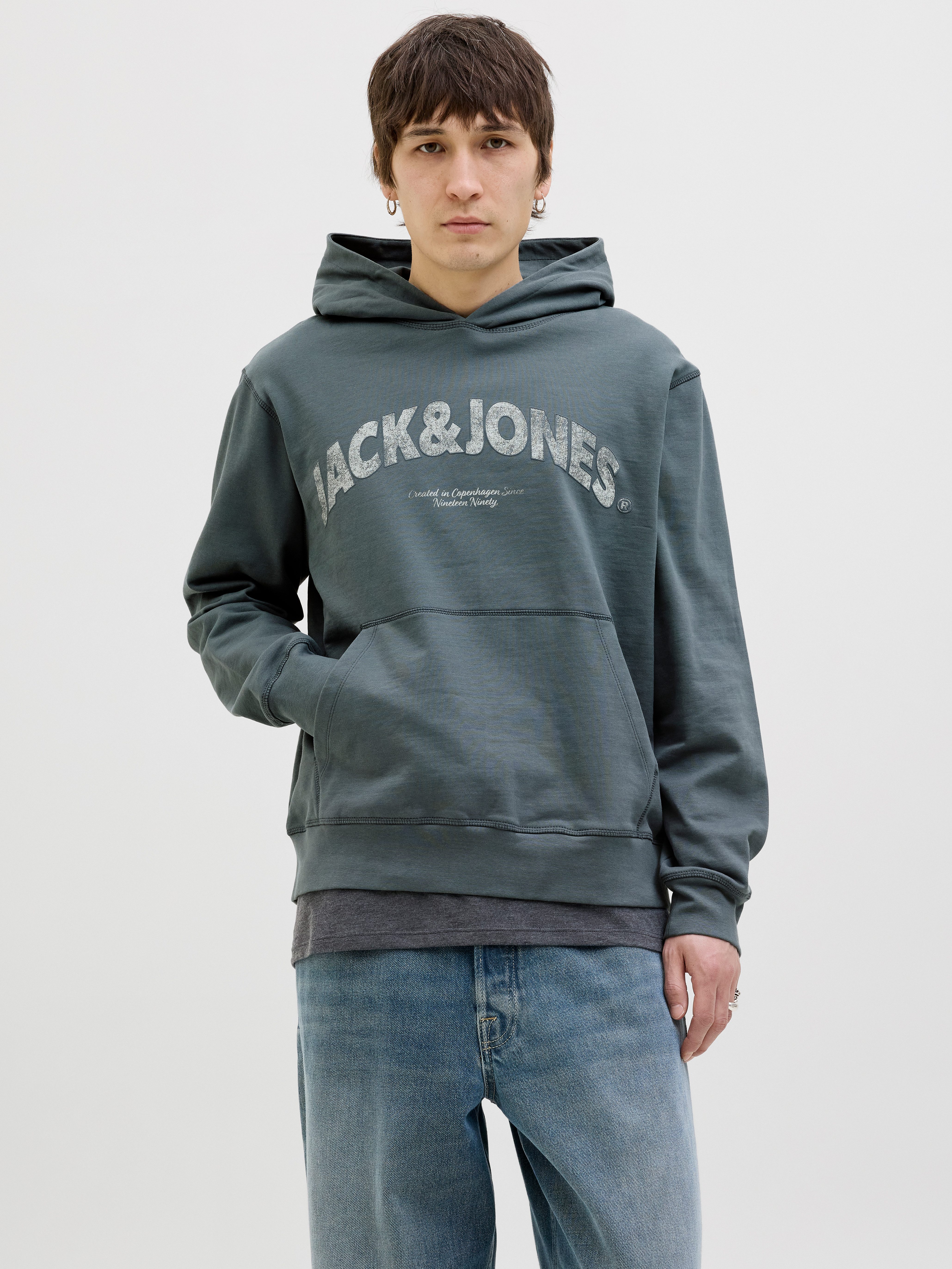 Jack & Jones Kapuzensweatshirt JORALMERIA SWEAT HOOD mit Logo Print günstig online kaufen