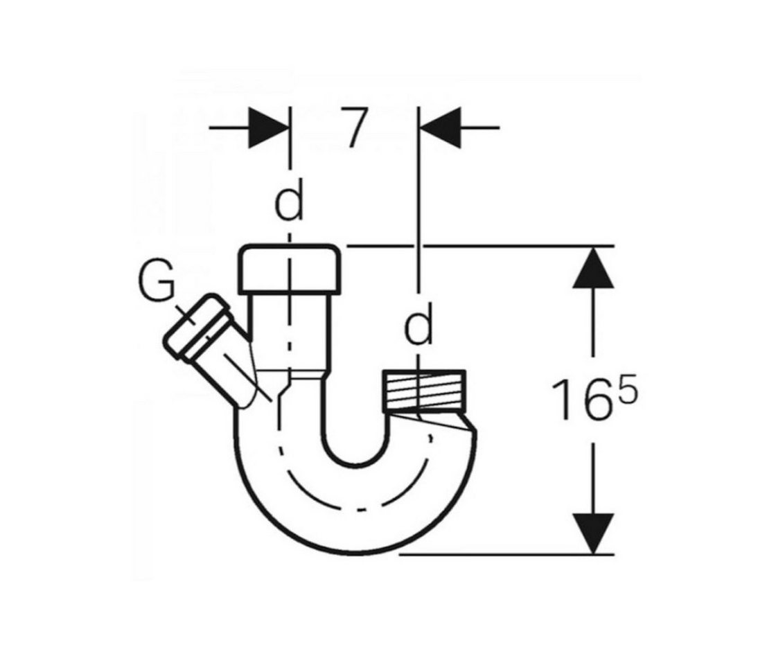 Thumbnail - GEBERIT Siphon Geberit Doppelkammersiphon 40mm Kunststoff, weiß 252053111