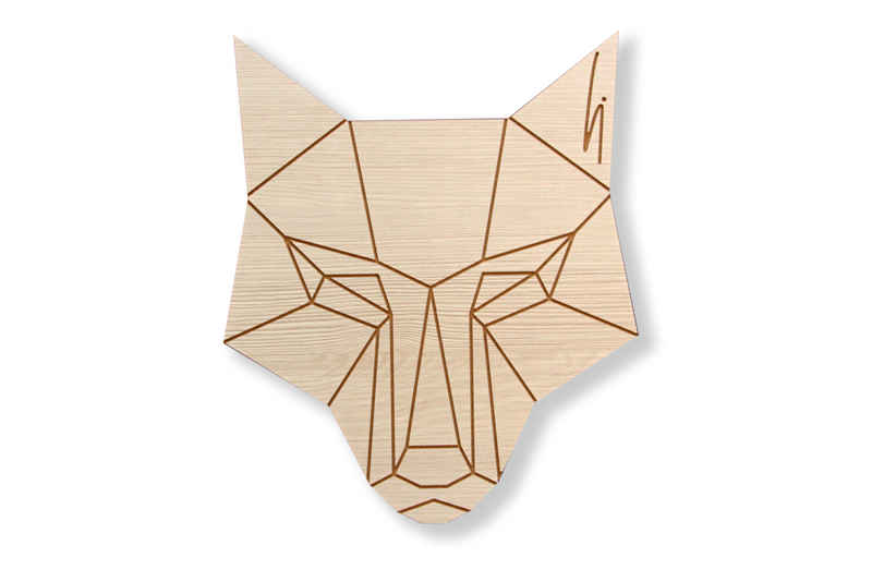 SIBAL Design.Home Wanddekoobjekt Tierkopf "Wolf" im Polygonal Stil, incl. Original Echtheitszertifikat