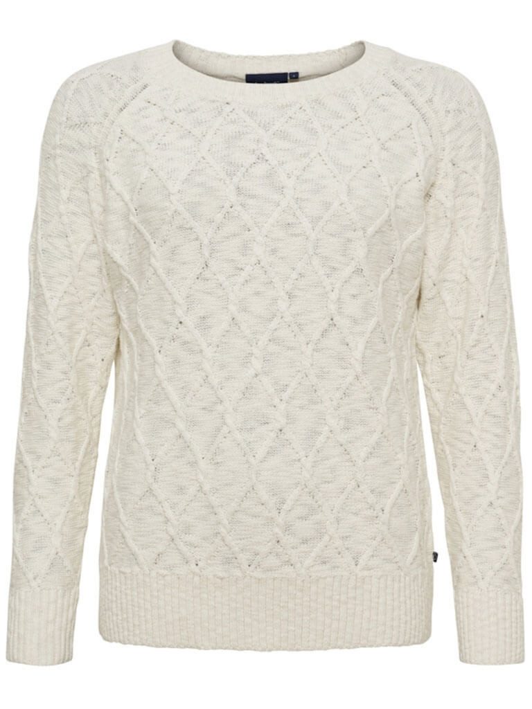 Sea Ranch Rundhalspullover Damen Strickpullover Katrin - Pullover mit Zopfmuster Winterpullover Zopfmuster aus Noppengarn, Baumwolle, Raglanärmel, Rundhalsausschnitt