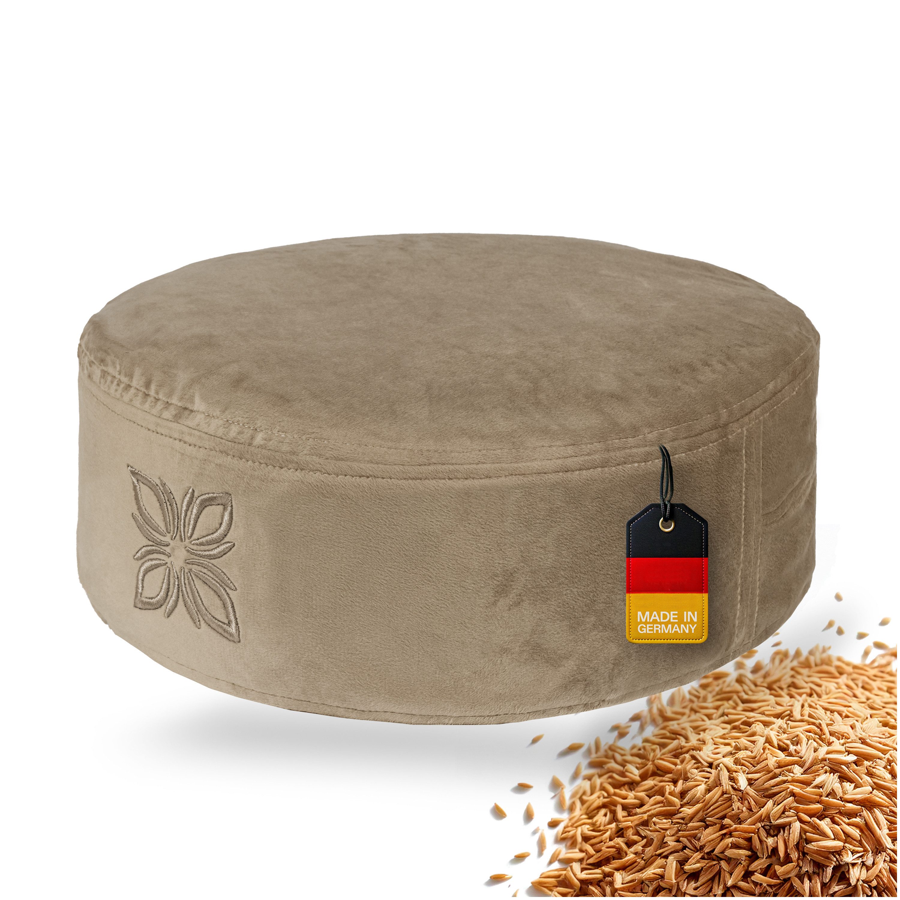 OMNANA Meditationskissen CUSHY™, Samt-Bezug, ergonomisch, nachhaltig, günstig online kaufen