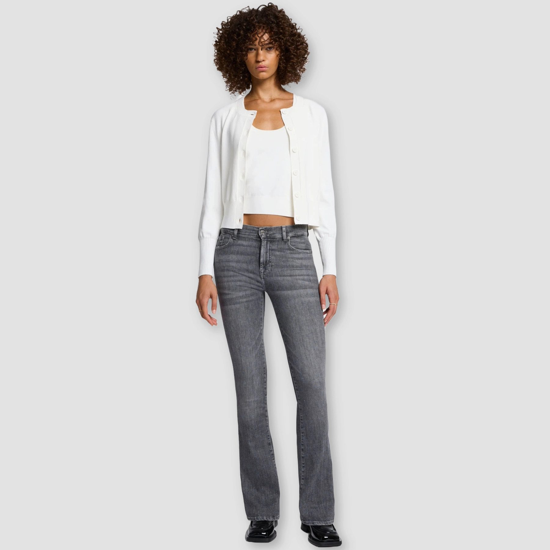 SEVEN FOR ALL MANKIND Bootcut-Jeans SEVEN FOR ALL MANKIND Jeans SOHO BOOTCUT Mid Waist - Grau