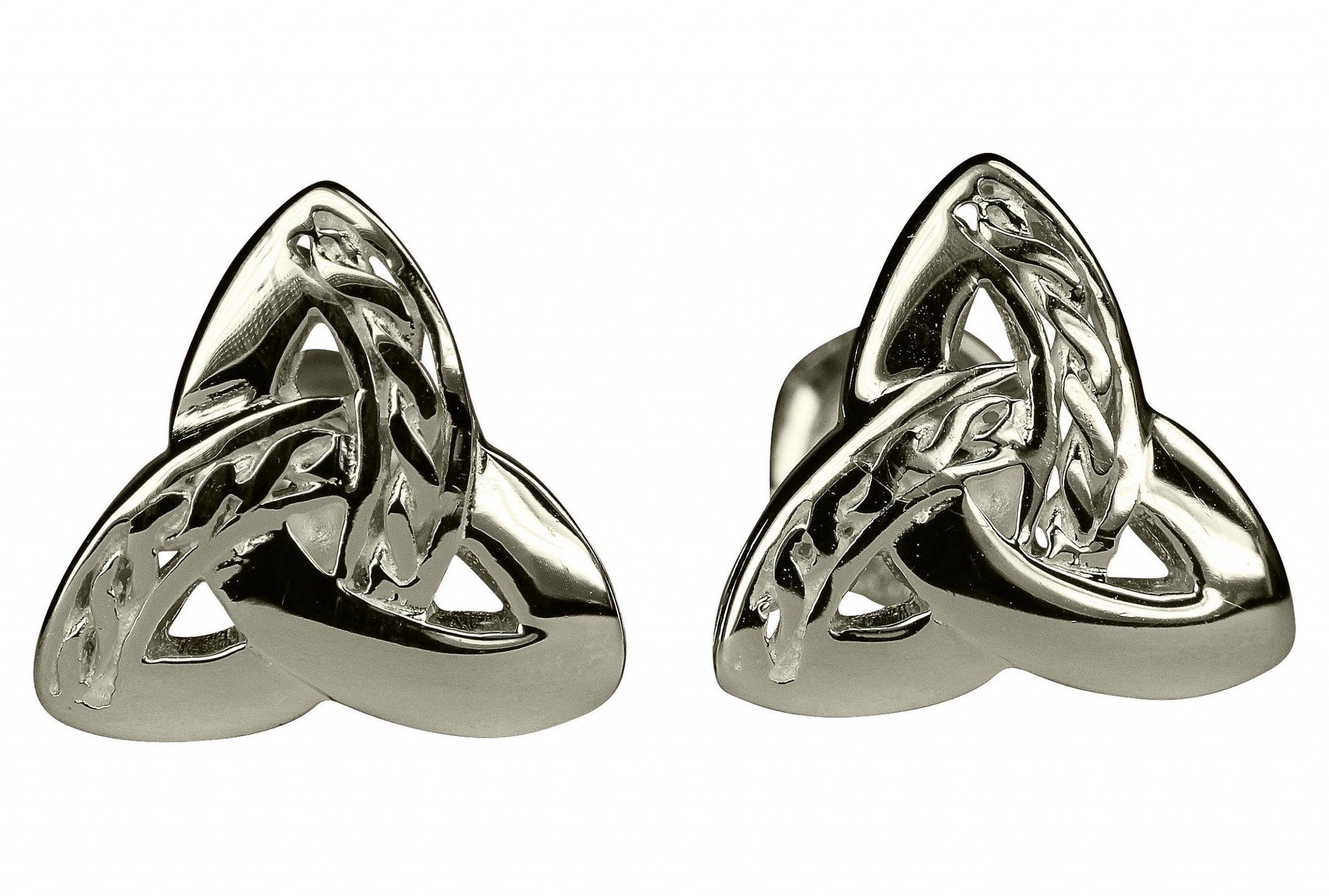 SILBERMOOS Paar Ohrstecker Keltische Ohrstecker "Dreiecksknoten", 925 Sterling Silber