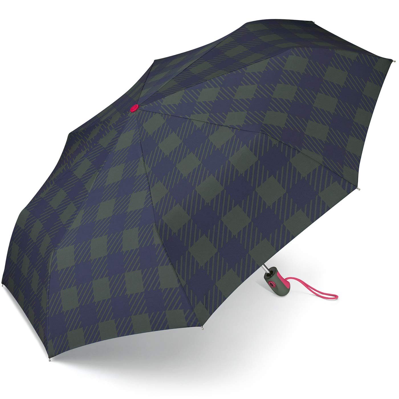 Esprit Taschenregenschirm schöner Schirm für Damen mit Auf-Zu Automatik, klassisches Design in modischen Farben