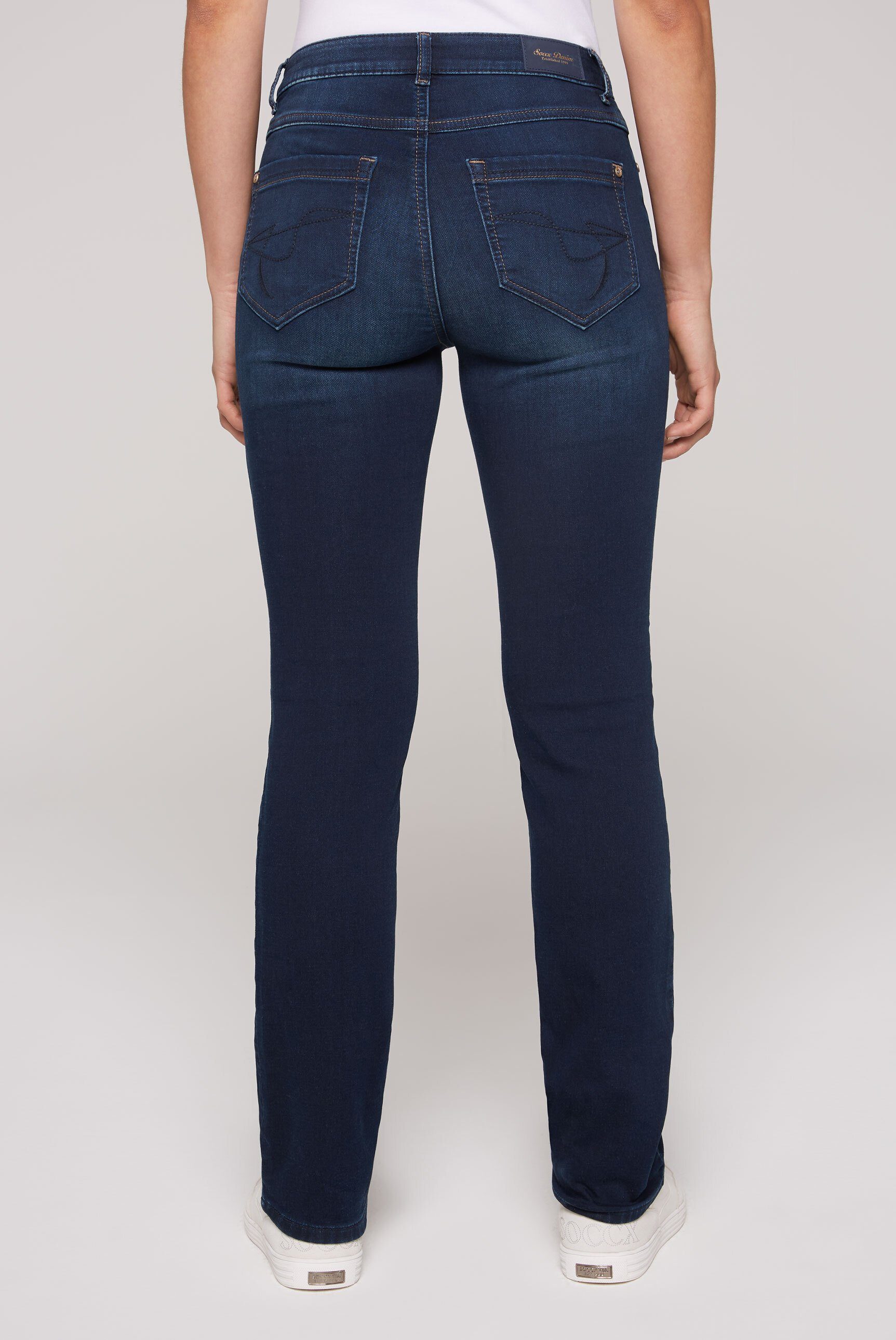SOCCX Regular-fit-Jeans mit normaler Leibhöhe