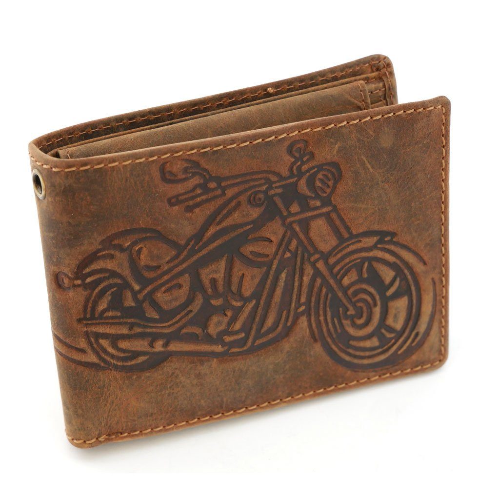 JOCKEY CLUB Geldbörse BIKER, Querformat, Volllederausstattung, Kartenfächer mit RFID Schutz