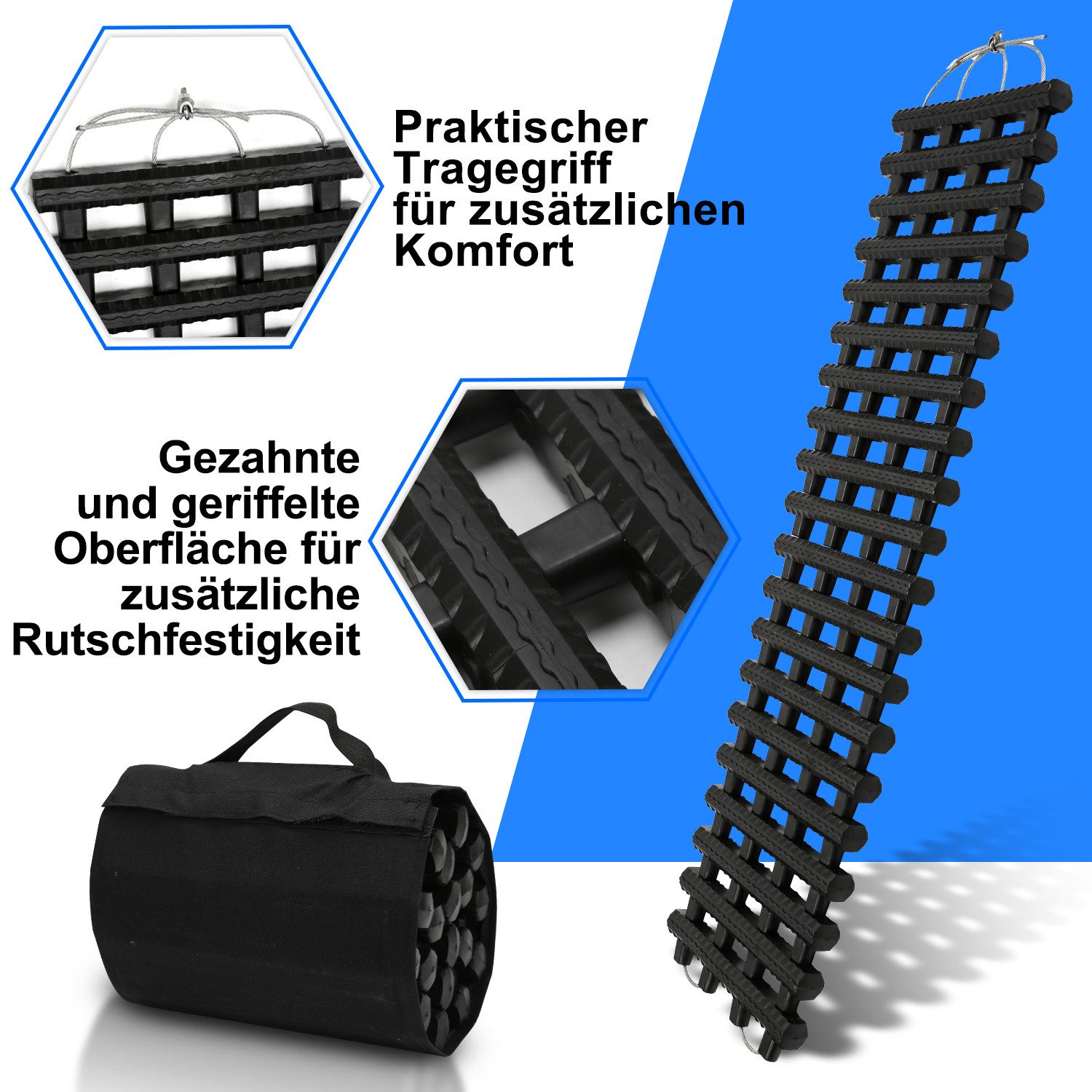 Clanmacy Schneeketten Anfahrhilfe Schneeketten 100cm, (Set, 2-St) für SUV, (2-tlg)