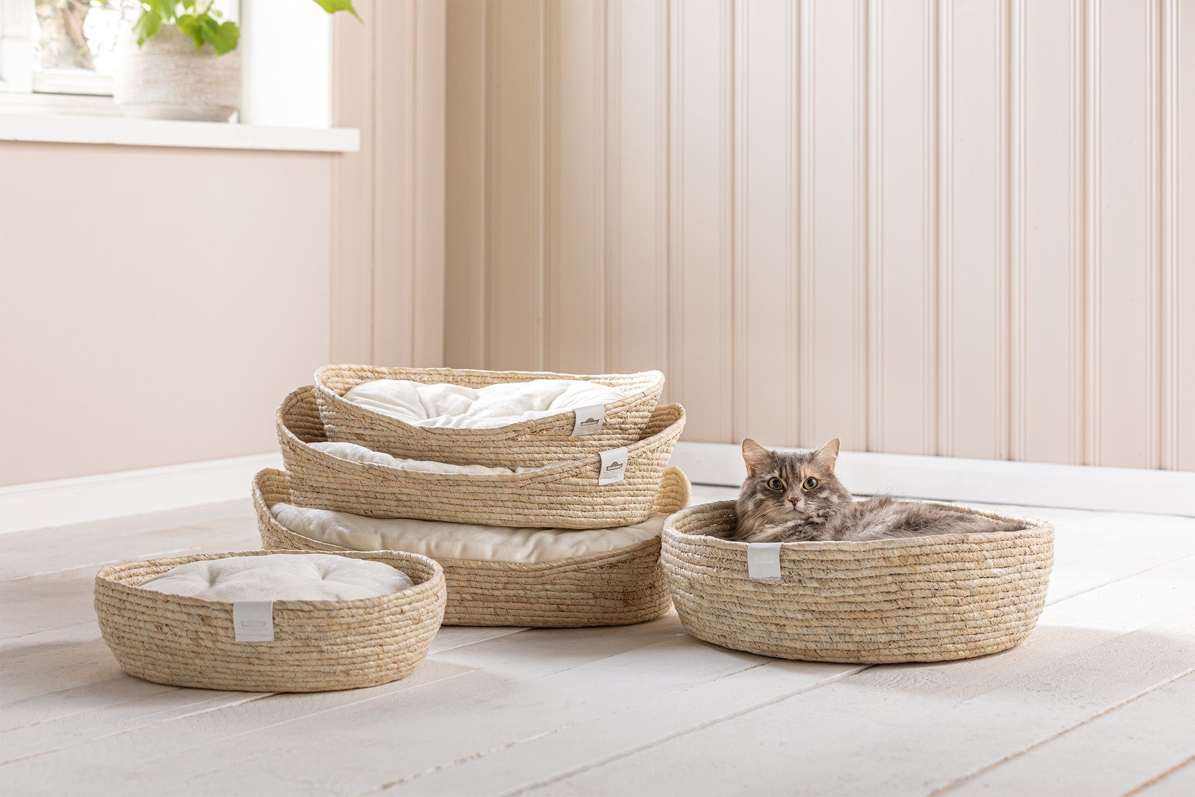 Dehner Tierbett Premium Kuschelbett Tiefer Schlaf, Naturmaterial, versch. Größen, exquisites, hochwertiges Hundebett / Katzenbett