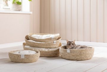 Dehner Tierbett Premium Kuschelbett Tiefer Schlaf, Naturmaterial, versch. Größen, exquisites, hochwertiges Hundebett / Katzenbett