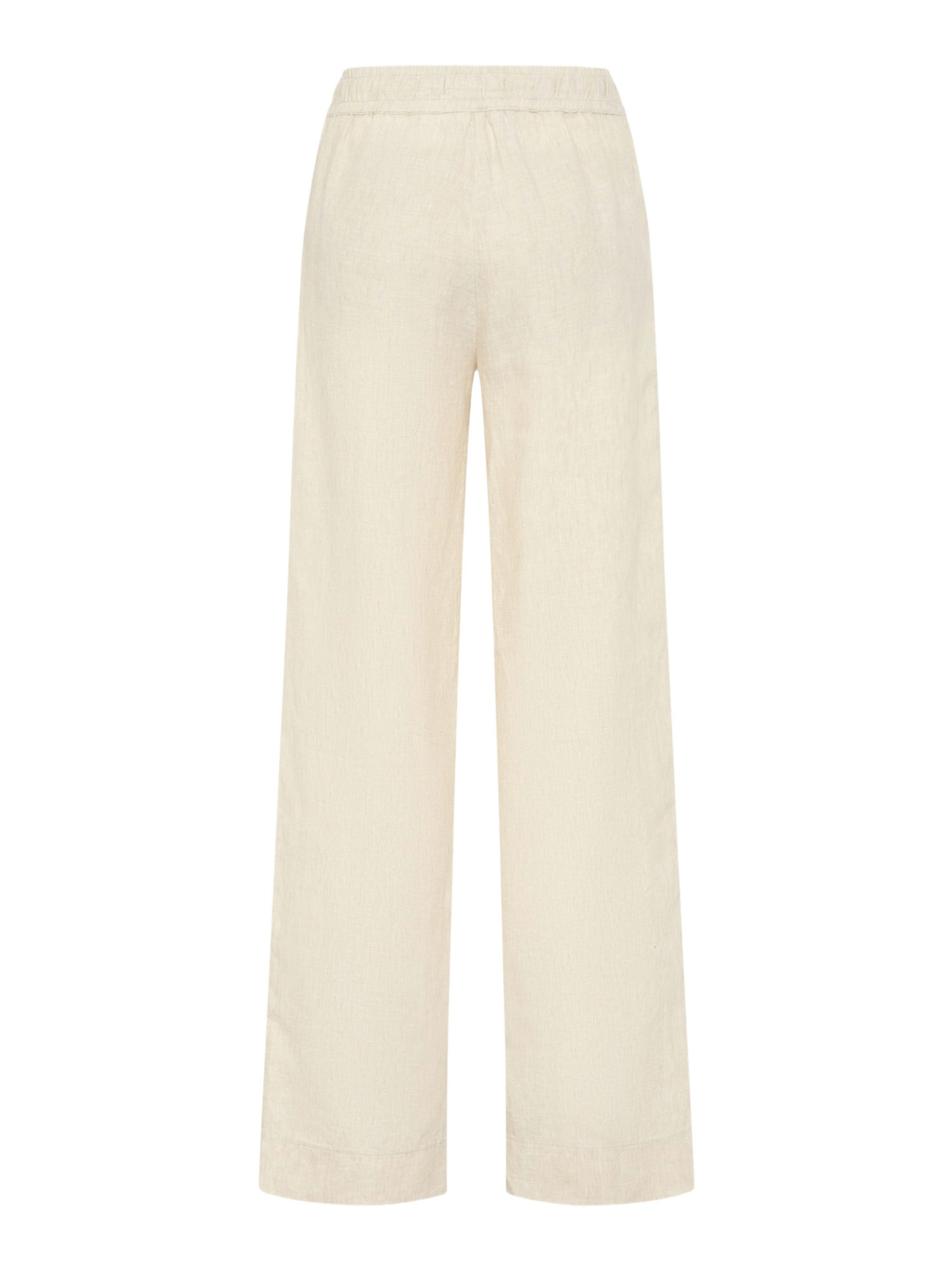 Brax Stretch-Hose natur, Casual, Leinen, Unifarben, Wide Leg, Mittel