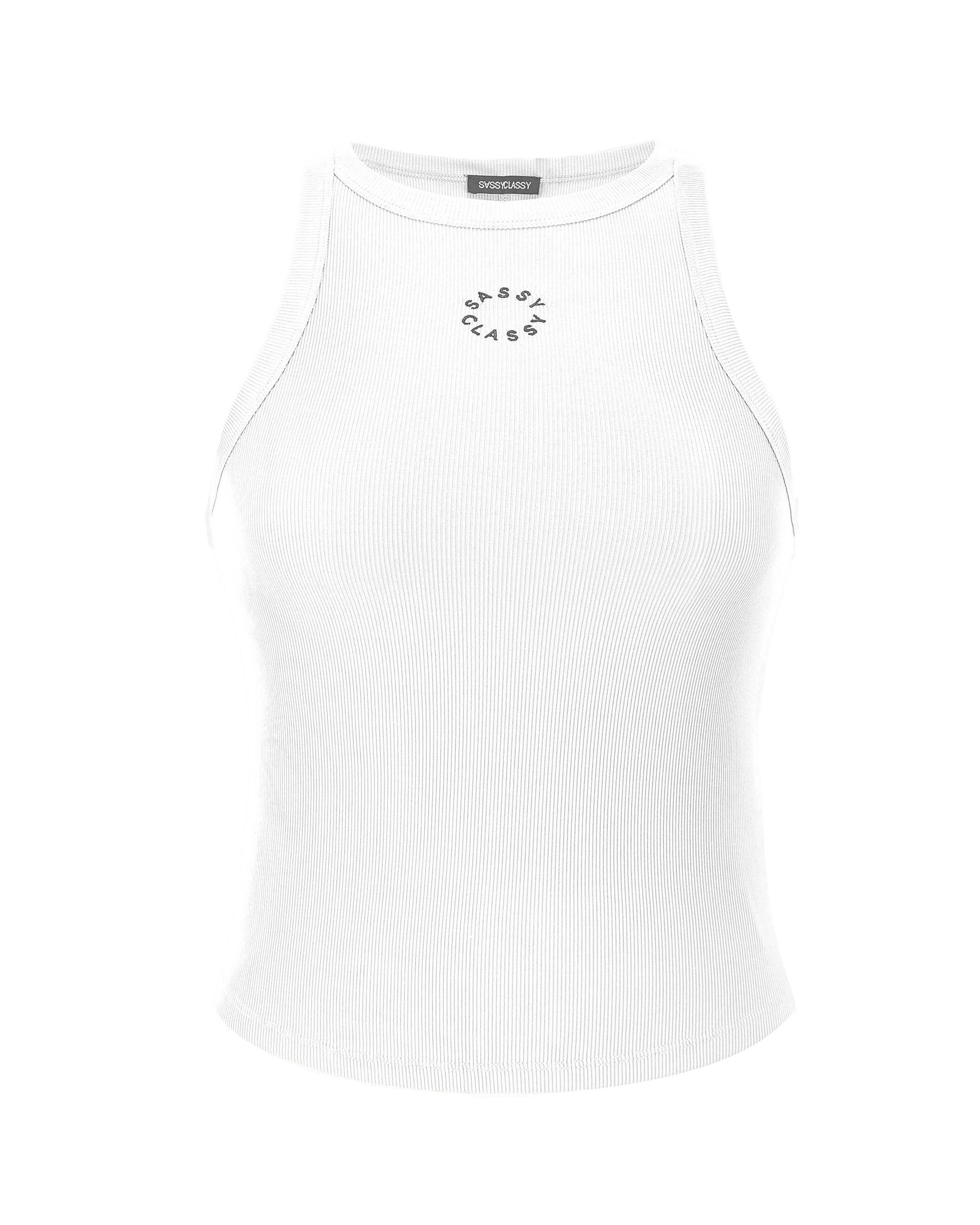 SASSYCLASSY Tanktop Tank Top mit Sassyclassy Stickerei Geripptes Top mit St günstig online kaufen