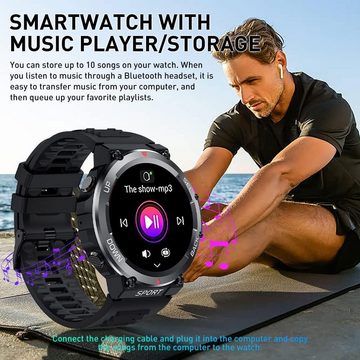 Manike HK56 Pro Smartwatch (4,3 cm/1,69'' HD Voll Touchscreen Zoll) Spar - Set, mit wechselband aus weichem Silikon und Ladenkabel, Herzfrequenzmesser, Analyse von EKG-Daten, Blutdruckmessgerät