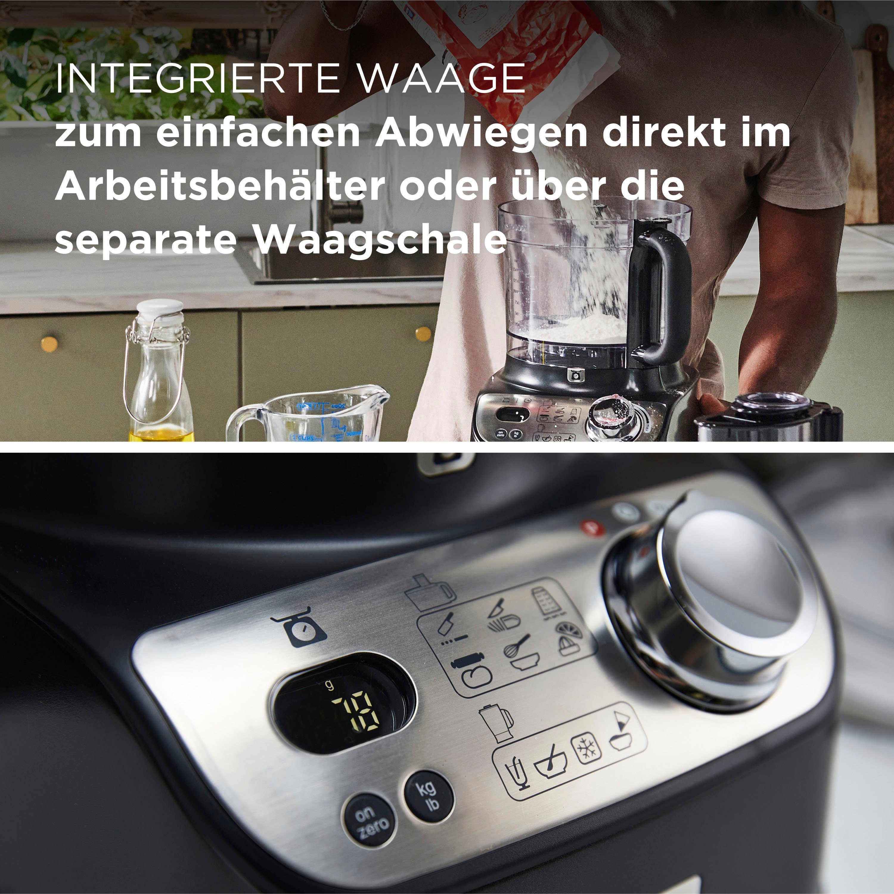 KENWOOD Küchenmaschine FDM72.990BK MultiPro XL Weigh+, 1000 W, 3 l Schüssel, 1000 Watt, 3 l Arbeitsbehälter, Autograph Collection – Bild 5 von 5