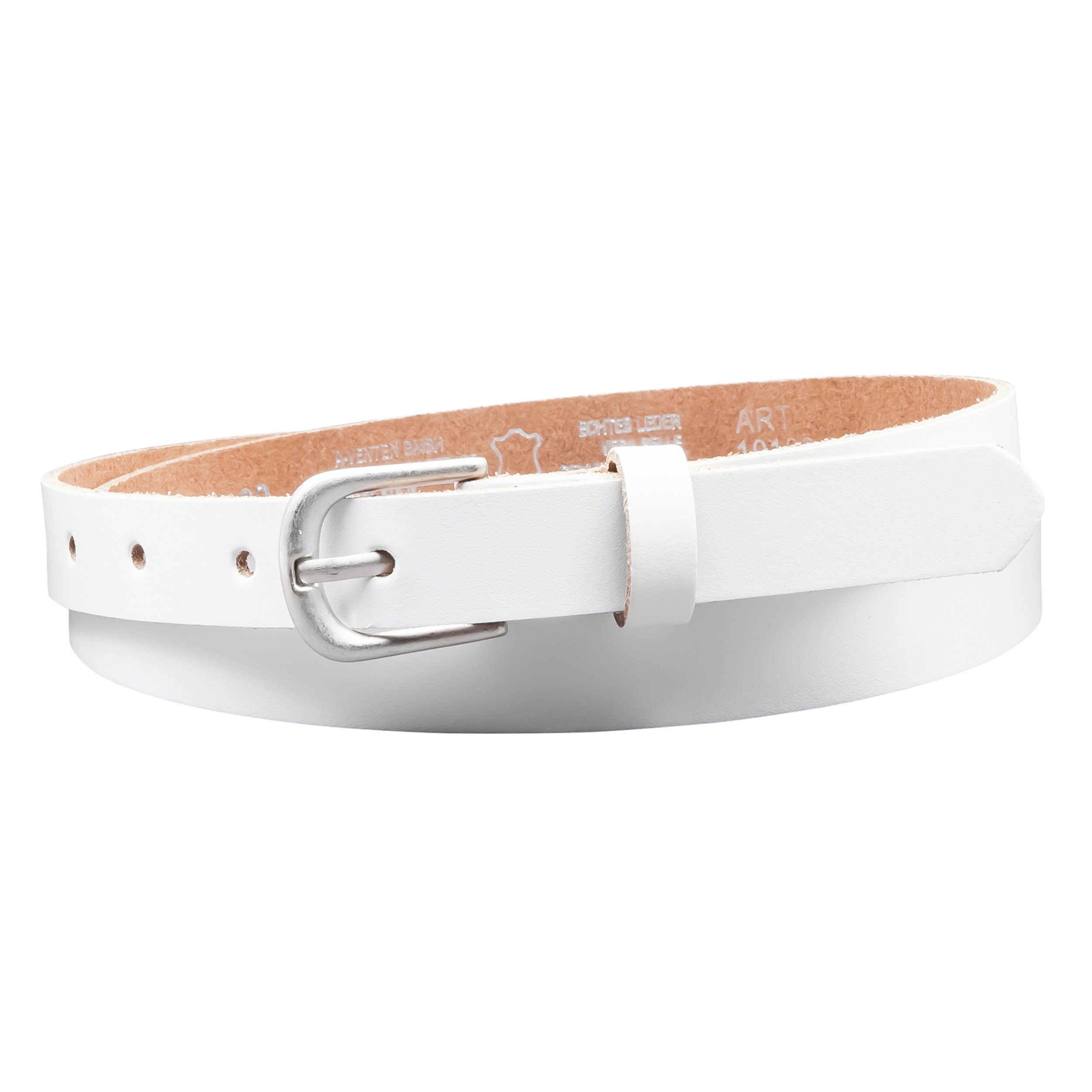 COLOGNEBELT Ledergürtel OM16-SL-Weiss MADE IN GERMANY, Weiss Kürzbar, 100 % Echtleder, Unisex – Bild 3 von 5