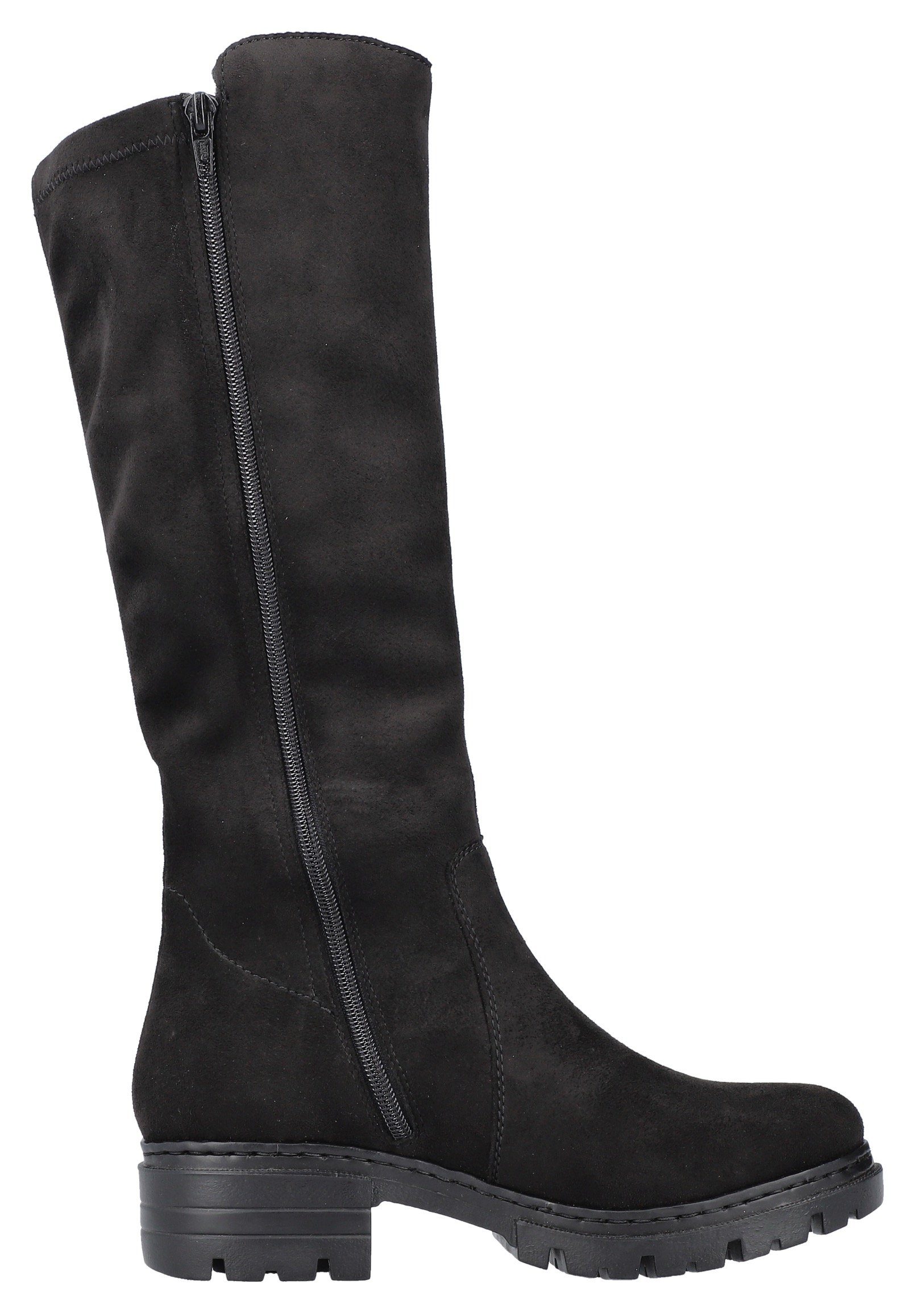 Rieker Winterstiefel, Langschaftstiefel, Blockabsatz, mit Stretch