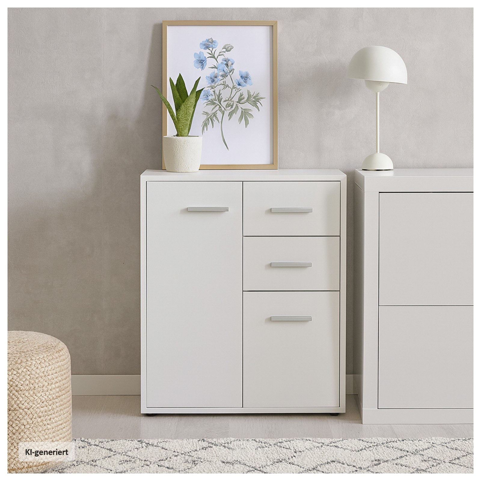 HTI-Line Kommode Kommode Nina mit zwei Schubladen (Stück, 1 St., 1 Kommode), Anrichte Sideboard Schrank