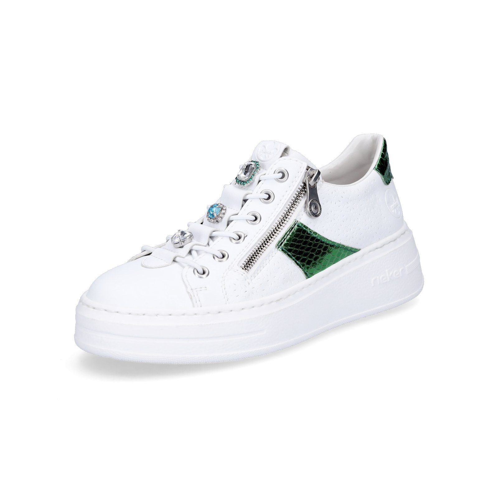 Rieker Damen Plateau Sneaker weiß Sneaker