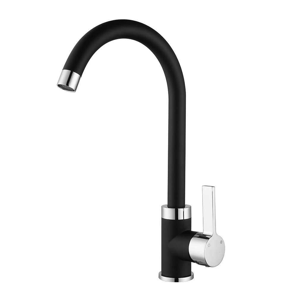 HOMELIVE Küchenarmatur spültischbatterie 360 ° drehbarer Wasserhahn küche (Wasserhahn Küche Hochdruck Küchenarmatur) Mischbatterie Armatur Küche,Schwarz,Messing