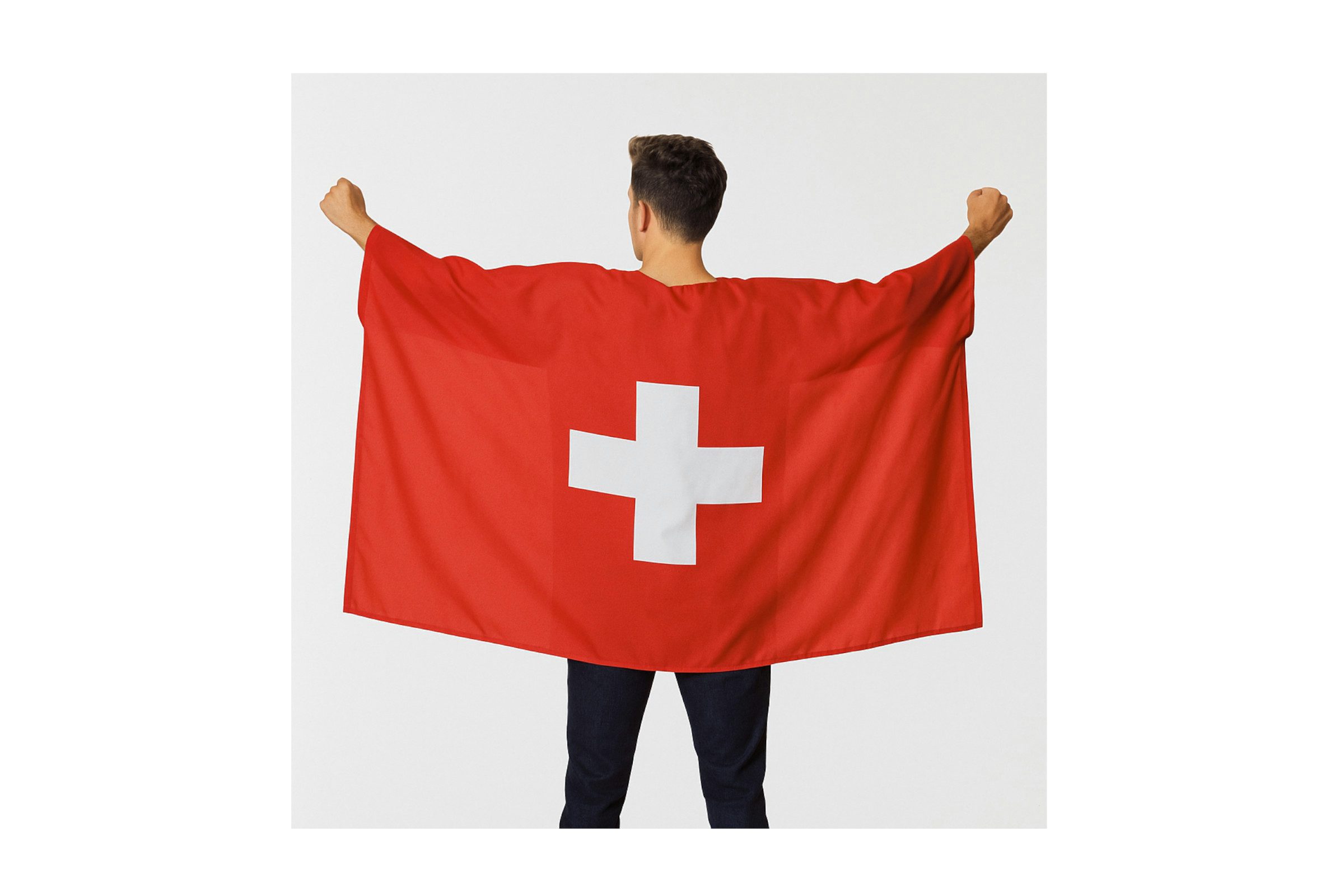 Weit & Breit Handelsgesellschaft mbH Poncho Fanponcho Nationen Fan-Cape 150 x 90 cm