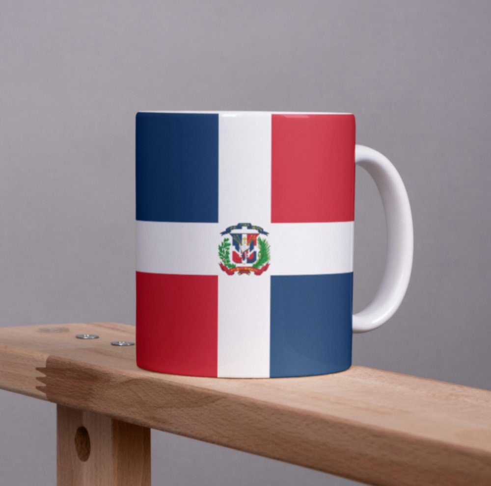 Tinisu Tasse Kaffeetasse Tasse Pot Becher Flagge Republik Dominikanische National