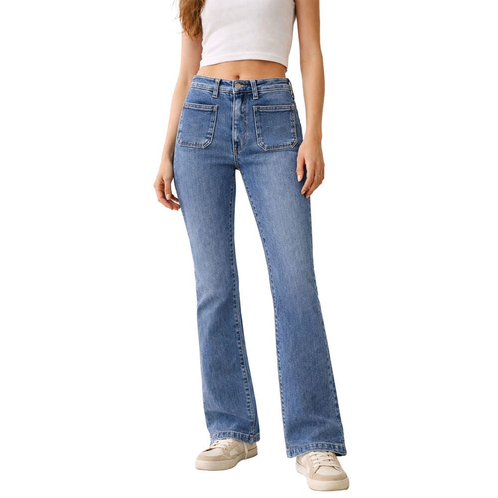 Bootcut-Jeans Damen Freizeit