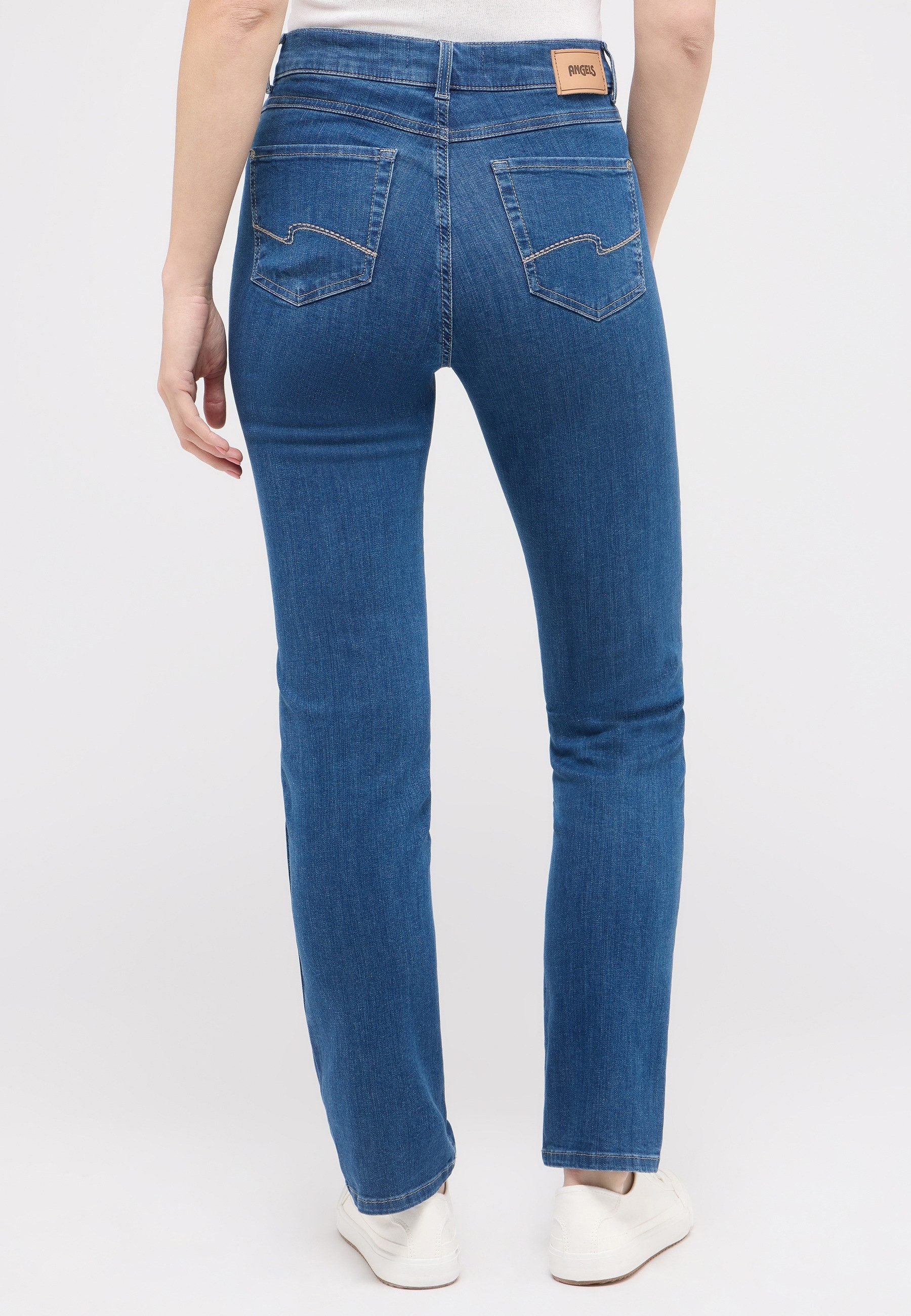 ANGELS Straight-Jeans CICI Straight-Schnitt, Slim fit Passform, aus Baumwollmischung