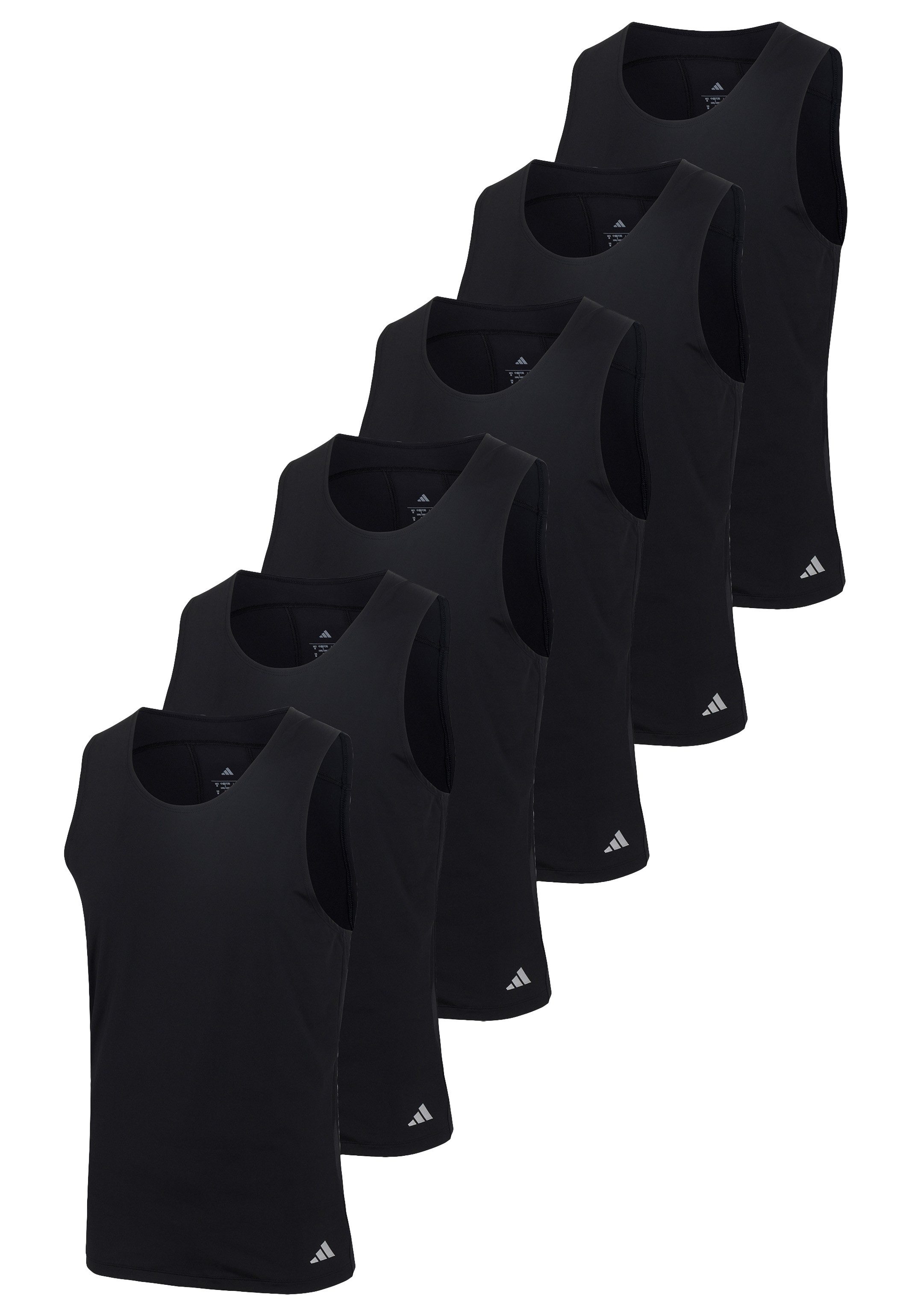 adidas Sportswear Unterhemd 6er Pack Active Micro Tech (Spar-Set, 6-St) Unterhemd / Tanktop - Blickdicht - Feuchtigkeitsableitendes Material