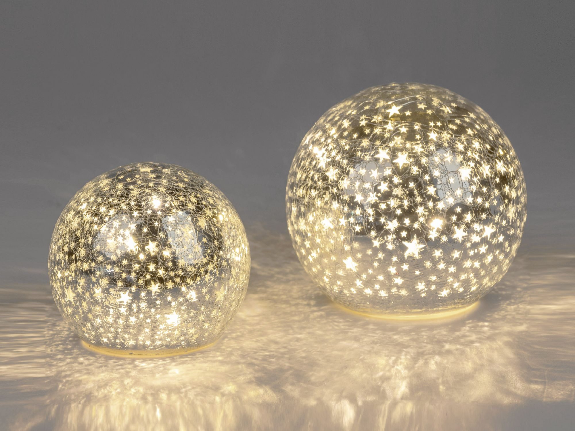 formano Tischleuchte Sterne, LED, Mit Timerfunktion, Silber, Sterne, H: 12cm