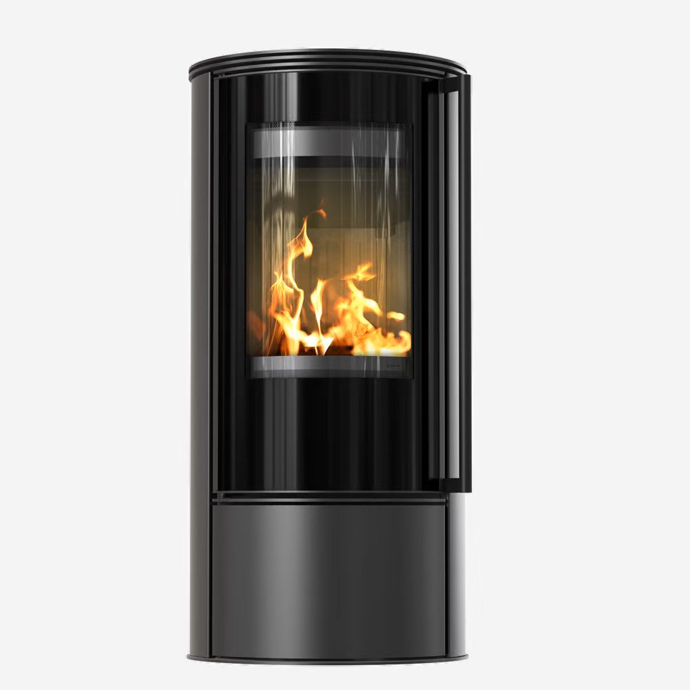 Kratki Kaminofen Kratki Freistehender Stahlofen SKADI mit schwarzem Thermotec, 5,50 kW