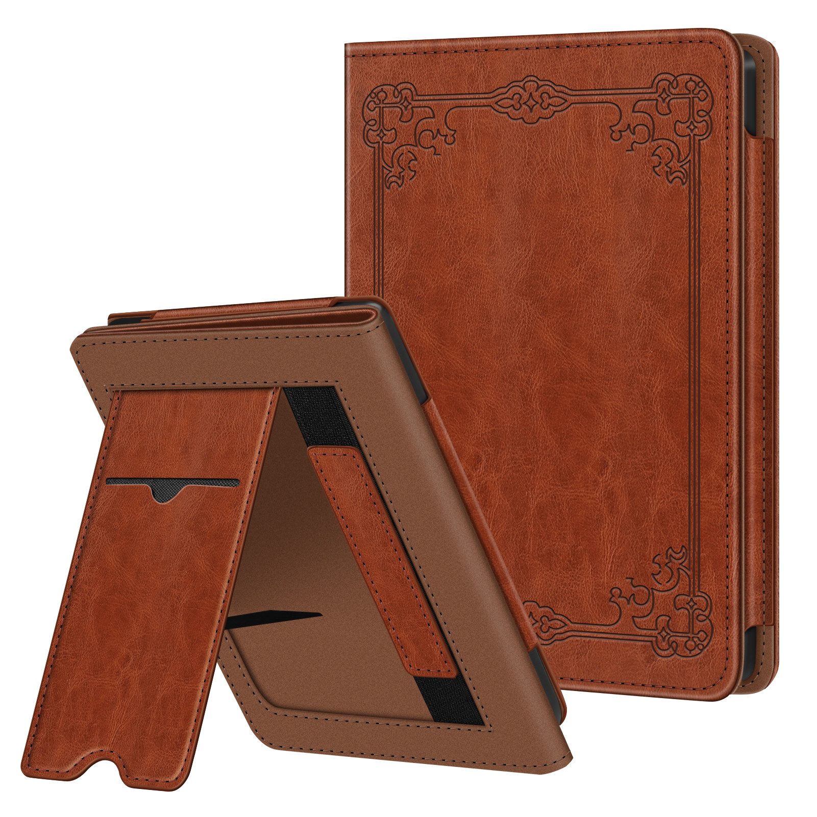 Fintie E-Reader-Hülle für Tolino Shine Color/5 (2024) & Kobo Clara Colour / BW (2024), Kickstand Hülle mit Kartenfach Handschlaufe und Auto Sleep/Wake