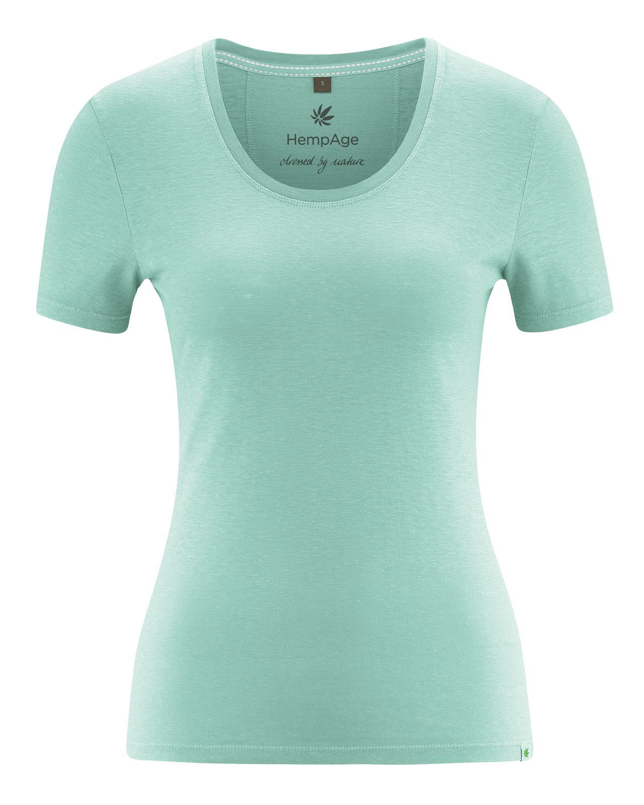 T-Shirt Slim fit Damen T-Shirt Hanf/Biobaumwolle