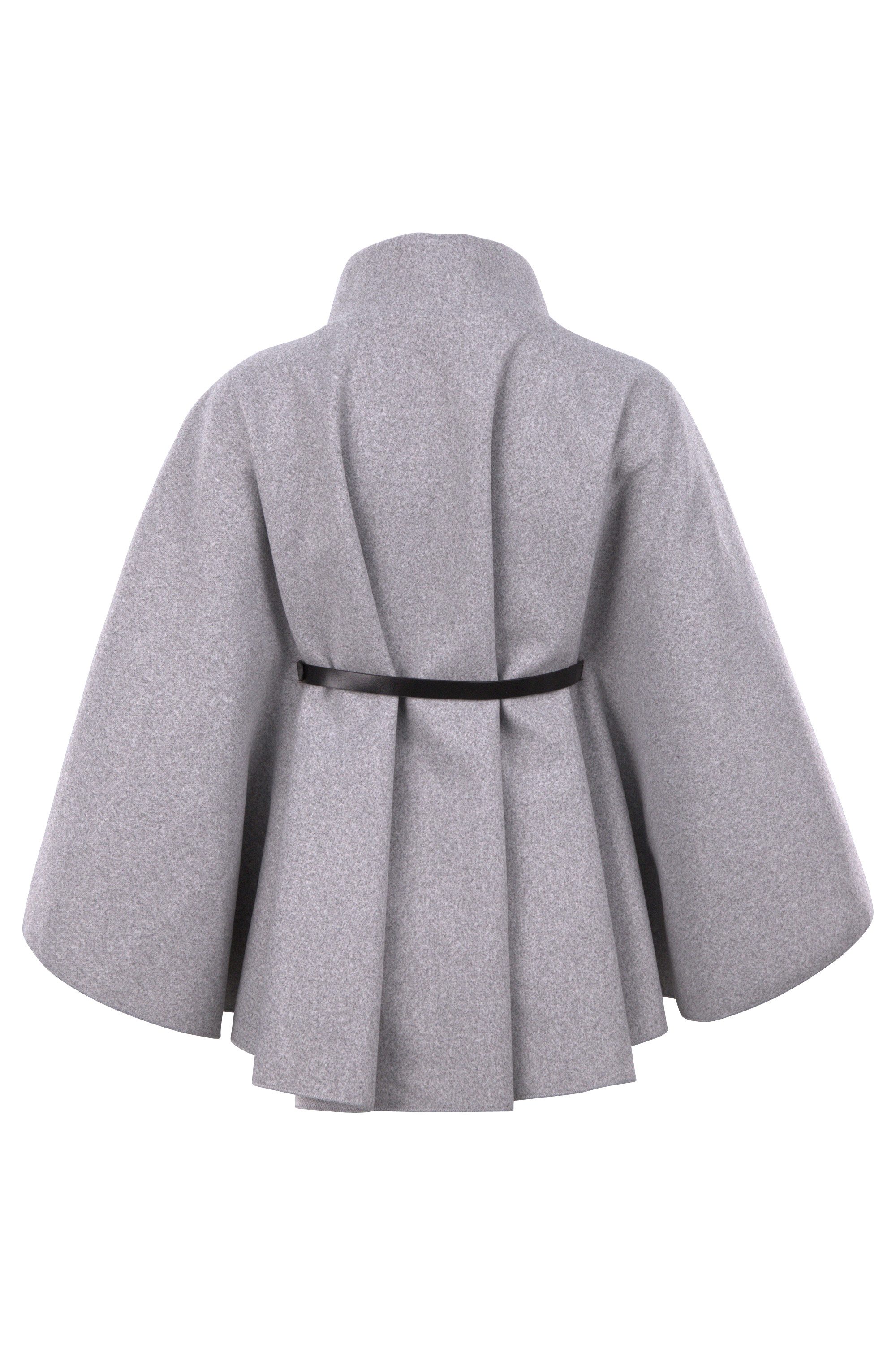 malito more than fashion Kurzmantel Cape mit Gürtel 4570 eleganter Cape-Poncho mit Gürtel Einheitsgröße