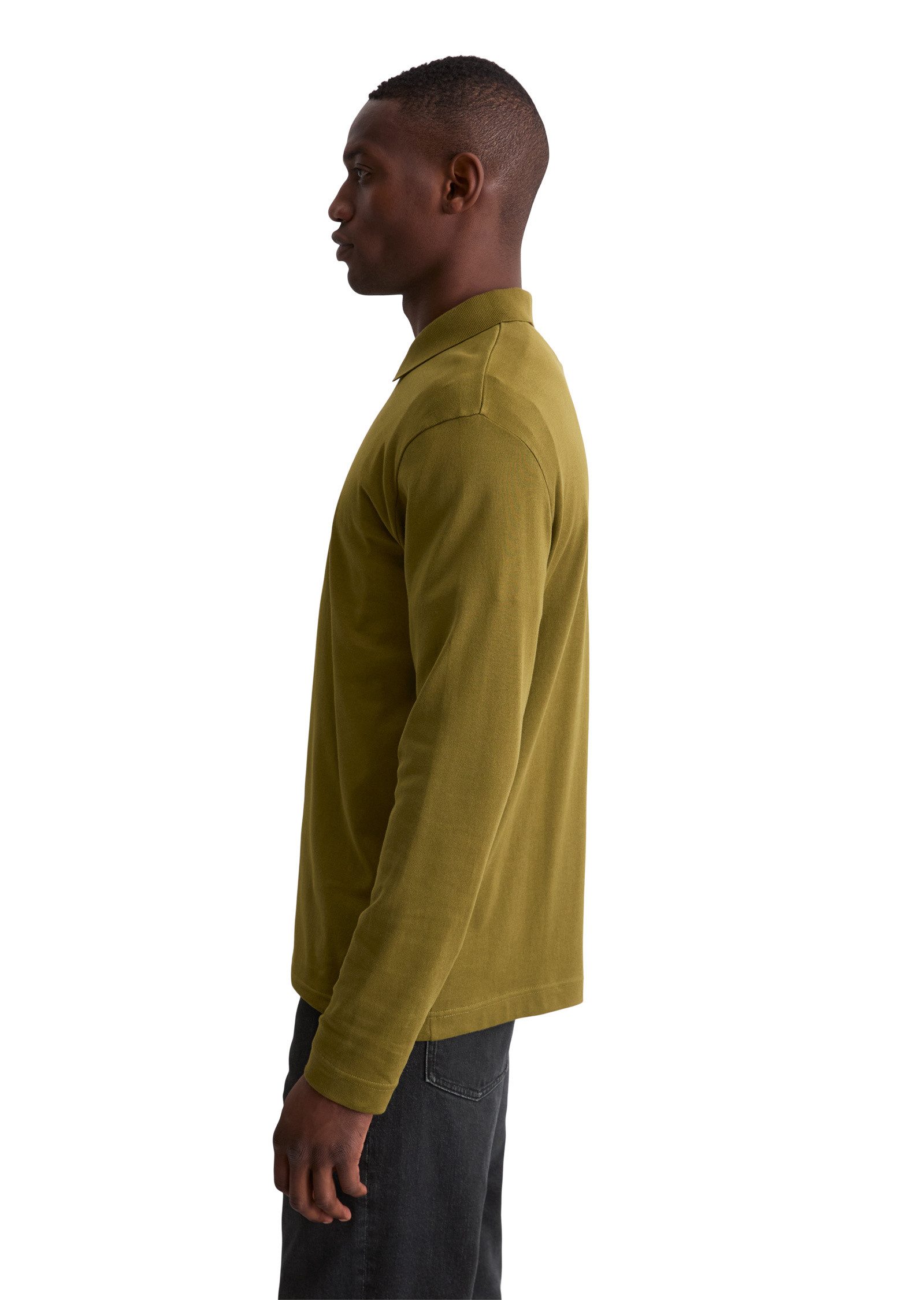 Marc O'Polo Langarmshirt mit Flachstrickkragen günstig online kaufen