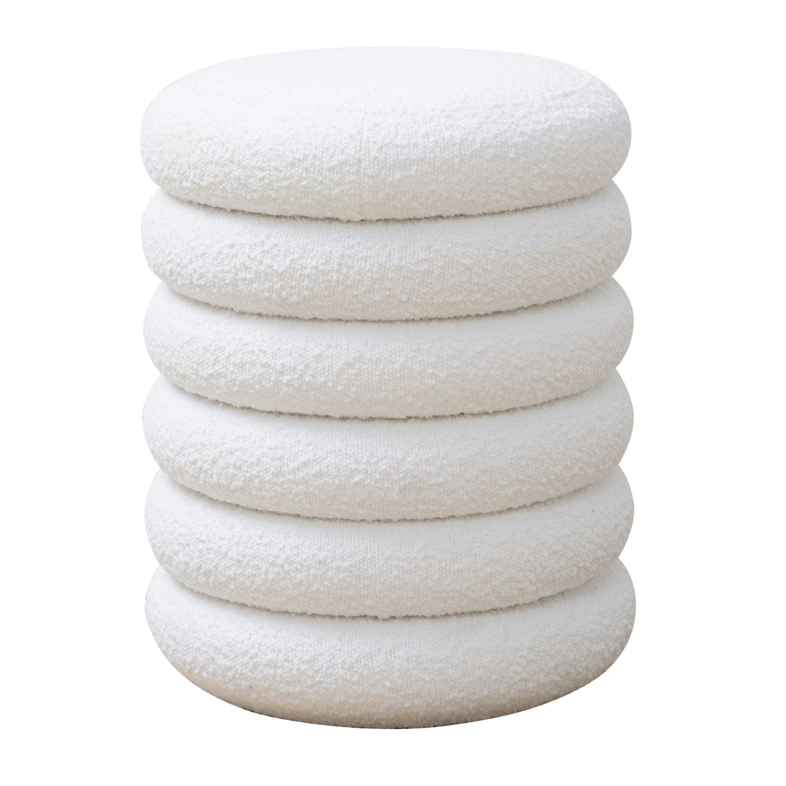 SVITA Stauraumhocker BLOSSOM XS, Pouf, Mit Stauraum, Bouclé-Bezug, Bequeme Polsterung, Modern