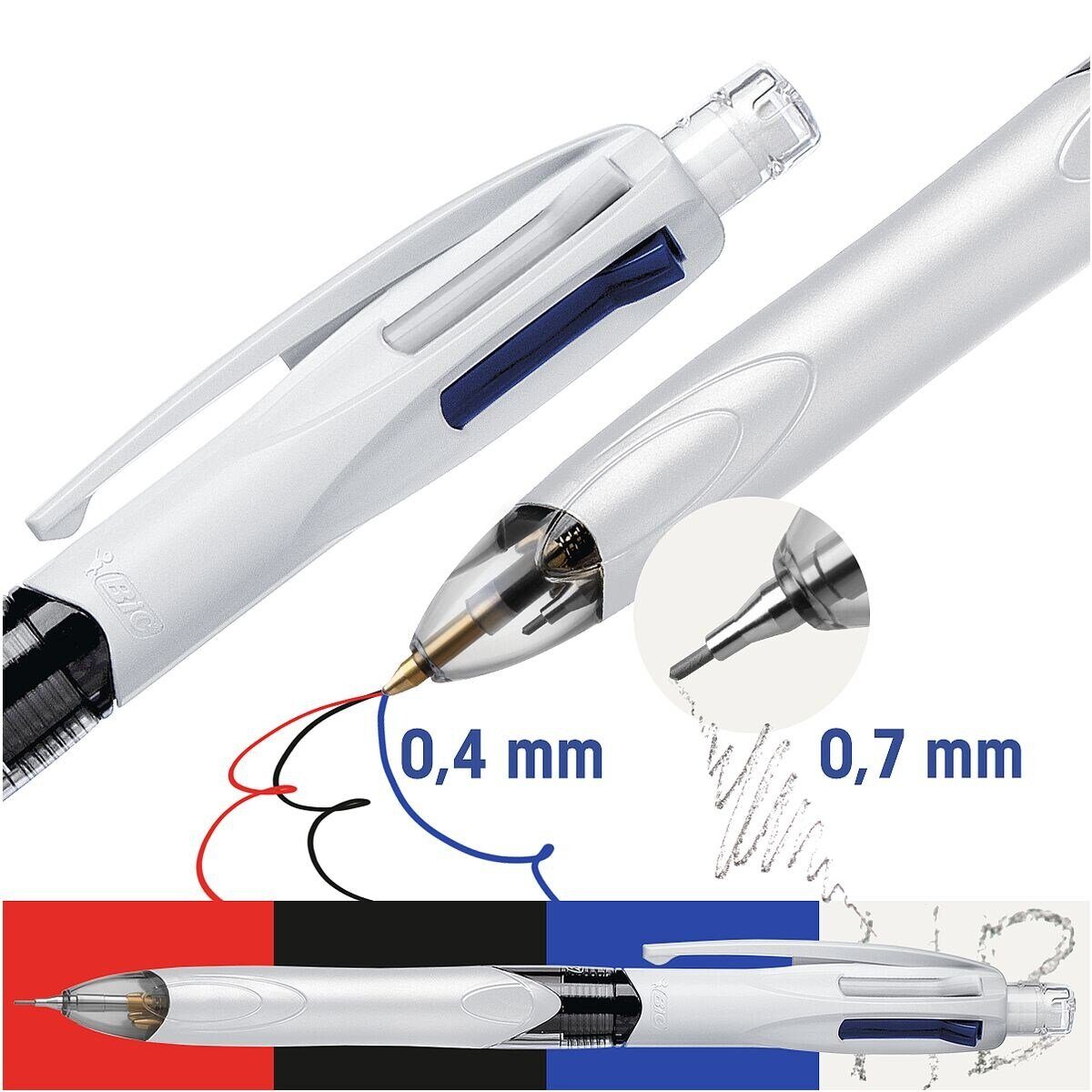 BIC Druckbleistift 4 Colours 3+1 (3 Farben Kugelschreiber + 1 Druckbleistift)