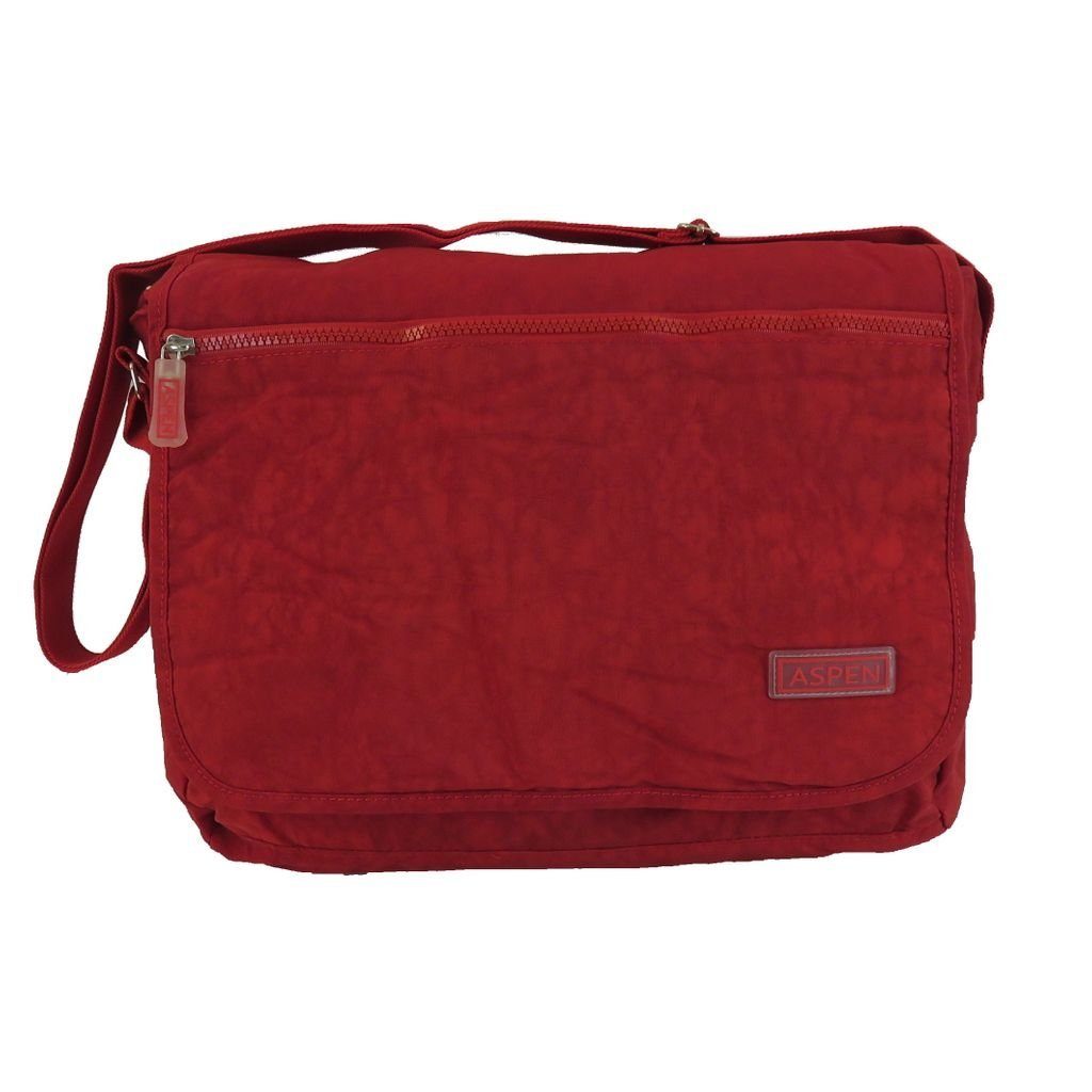 Pavini Umhängetasche Pavini Aspen rot Umhängetasche Damen Tasche Überschlagtasche Crincle Nylon 21129