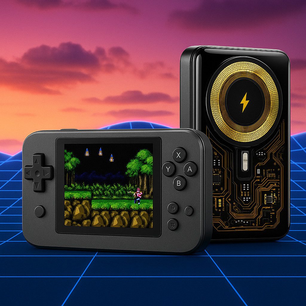 L9 Retro Konsole & Powerbank – 3” Display, 5000 mAh, USB-C