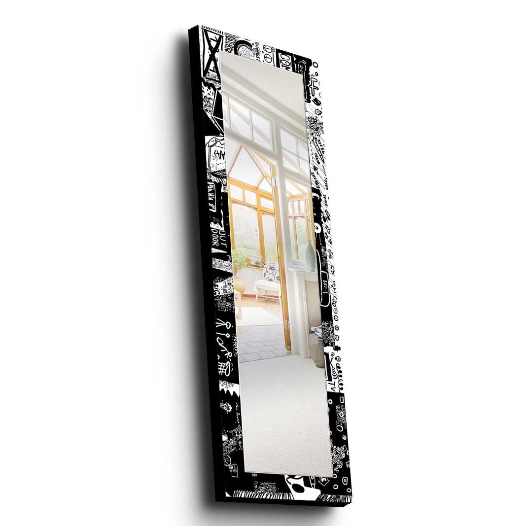 40 cm, x Bunt, MER1167, Wandspiegel Spiegel 120 Wallity